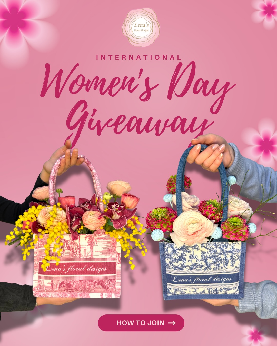 💐 WOMEN’S DAY GIVEAWAY 💐
This one’s for the women who inspire us, support us, and show up every single day 🌸✨
We’re celebrating Women’s Day by giving back to our community and selecting 50 winners! Each winner will receive 1 Lena’s Floral Designs Bouquet Bag 💐
How to enter:
• Follow us on Instagram and TikTok @lenasfloraldesigns
• Tag or mention a friend in the comments
• One tag equals one entry
• The more you tag, the more chances of winning
Winners will be selected randomly. We will reach out to all winners through direct message from our official page only. Please be aware of fake accounts.
Tag the women in your life who deserve flowers 🌷
#internationalwomensday #WomensDayGiveaway #torontoflowershop #flowergiveaway unionstation