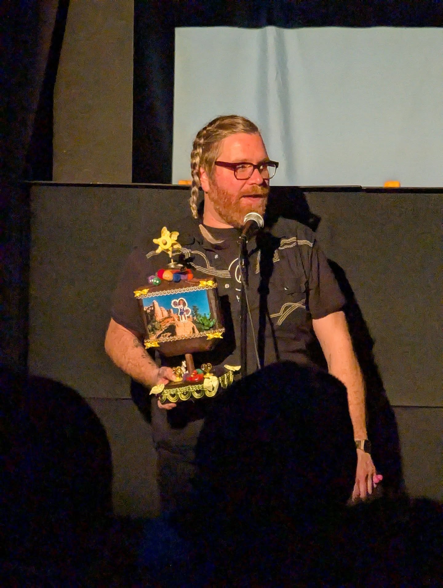 And the Winner Is.....
The Bob Katz Players!!!!!!!
@blob.kat
@lindsaymccaw
@grandpa.trashville
Fabulous, incredible trophy with working kazoo made by @hardbeinghumble and @artsandscraps !! TY TY šššš
What an incredible weekend of creativity, community and competition! To all of our amazingly talented and wonderful teams: THANK YOU for your creations, your time and your joy! We are so humbled and grateful to have been able to host your offerings at Matrix.
If you have more photos, please tag us in them! These are only the ones Marisa could take from the tech booth. Especially if you have the "Sacrifice for Friendship" song!!
We can't wait for next year!