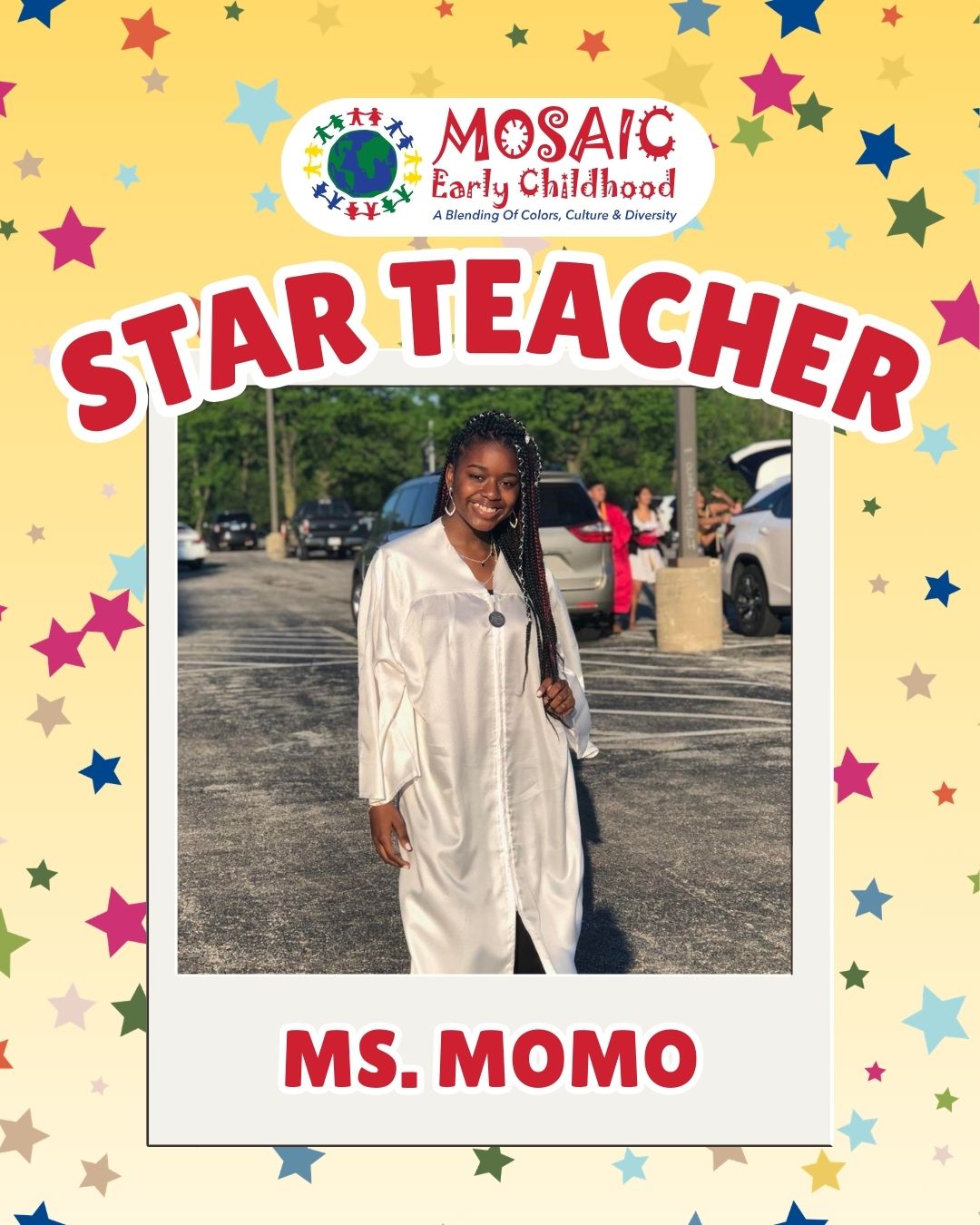 🌟 Star Teacher Spotlight: Monique “MoMo” McDonald 🌟
MoMo is a true gem at Mosaic! 💛 She shows up every day with positivity, dependability, and so much love for our children. From fun circle times to sweet nursery rhymes, she keeps our students engaged, safe, and excited to learn.
✨ Fun Facts:
🖤 Favorite color: Black
📚 Loves reading & writing
🍨 Obsessed with vanilla ice cream + strawberry jello
🇯🇲 Proudly from Jamaica
🏡 Life goal: Owning her own home before 30
We’re so lucky to have you, MoMo! Drop her some love below! 💫
.
.
.
.
.
#TeacherSpotlight #mosaicearlychildhood #northshorefamilies