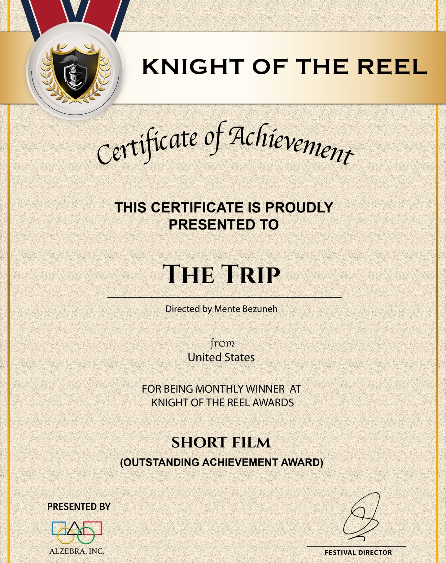 Big thanks to @knightofthereelawards for this recognition!
"The Trip" was an adventure to create and we can't wait to release it into the world.
Stay tuned!
#award #filmproduction #shortfilm #reel #independentfilm #indiefilm #filmaward #thetrip #dfwactors