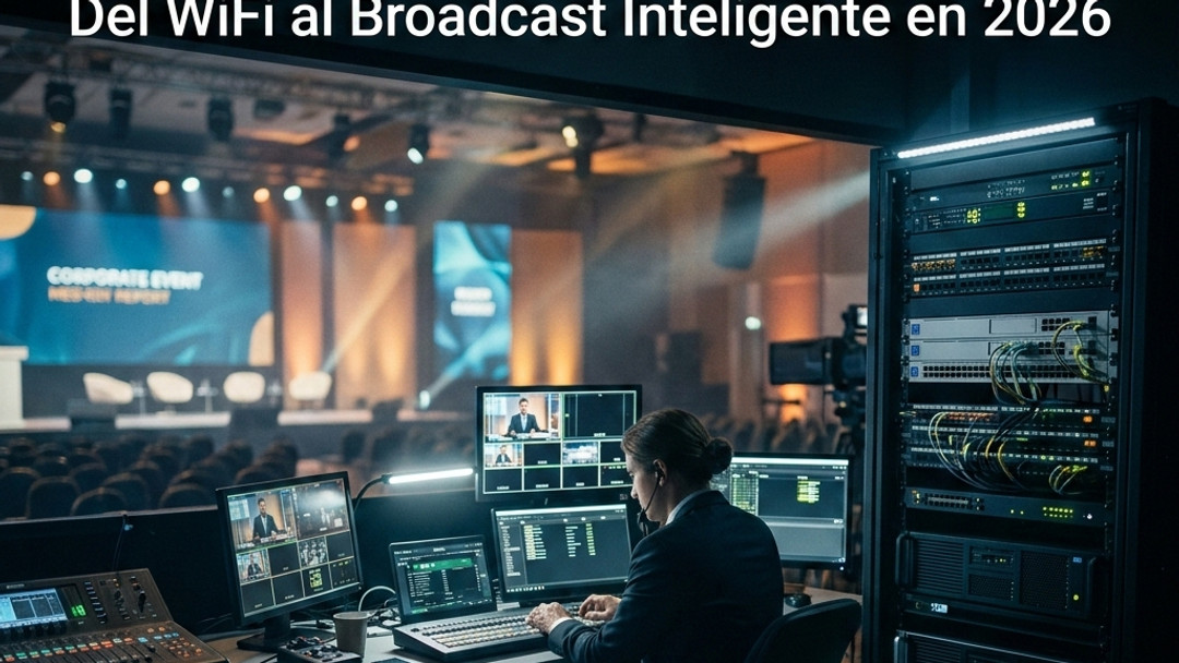 Del WiFi compartido al bonding con fibra, Starlink y 5G: así evoluciona el internet para eventos en 2026. Aprende cómo garantizar transmisiones estables y de alta calidad. Link in Bio #Streaming #Eventos #ProducciónEnVivo #BroadcastInteligente