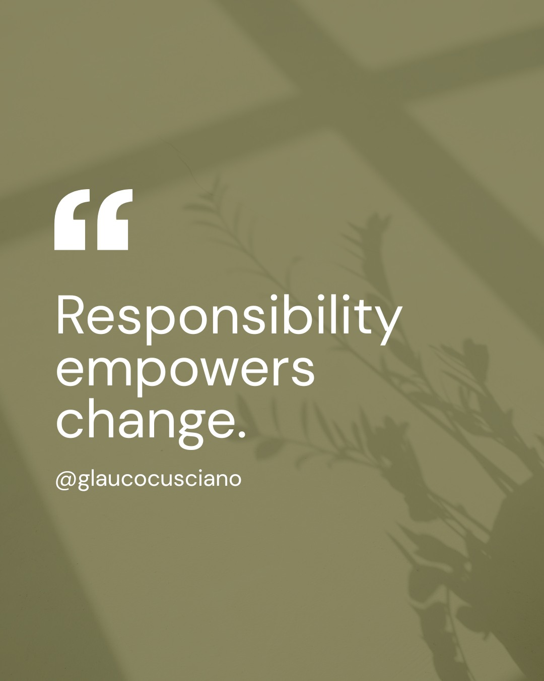 Taking responsibility supports growth, clarity, and positive change.
#glauco #wellness #selfimprovement #personalresponsibility #selfleadership #growthmindset #intentionalliving #innerdevelopment