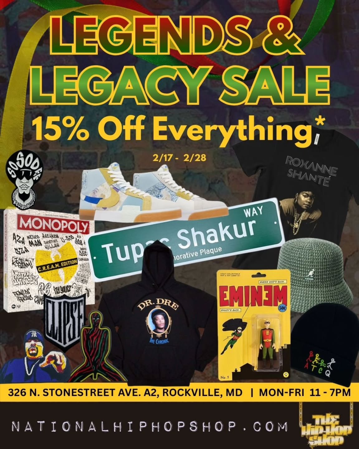 😥ACT FAST! Today is the LAST Day of the Sale @thenationalhiphopshop 15% OFF Everything Nationalhiphopshop.com ⬅️⬅️⬅️ #hiphop #oldschoolhiphop #sale #mfdoom #wutang