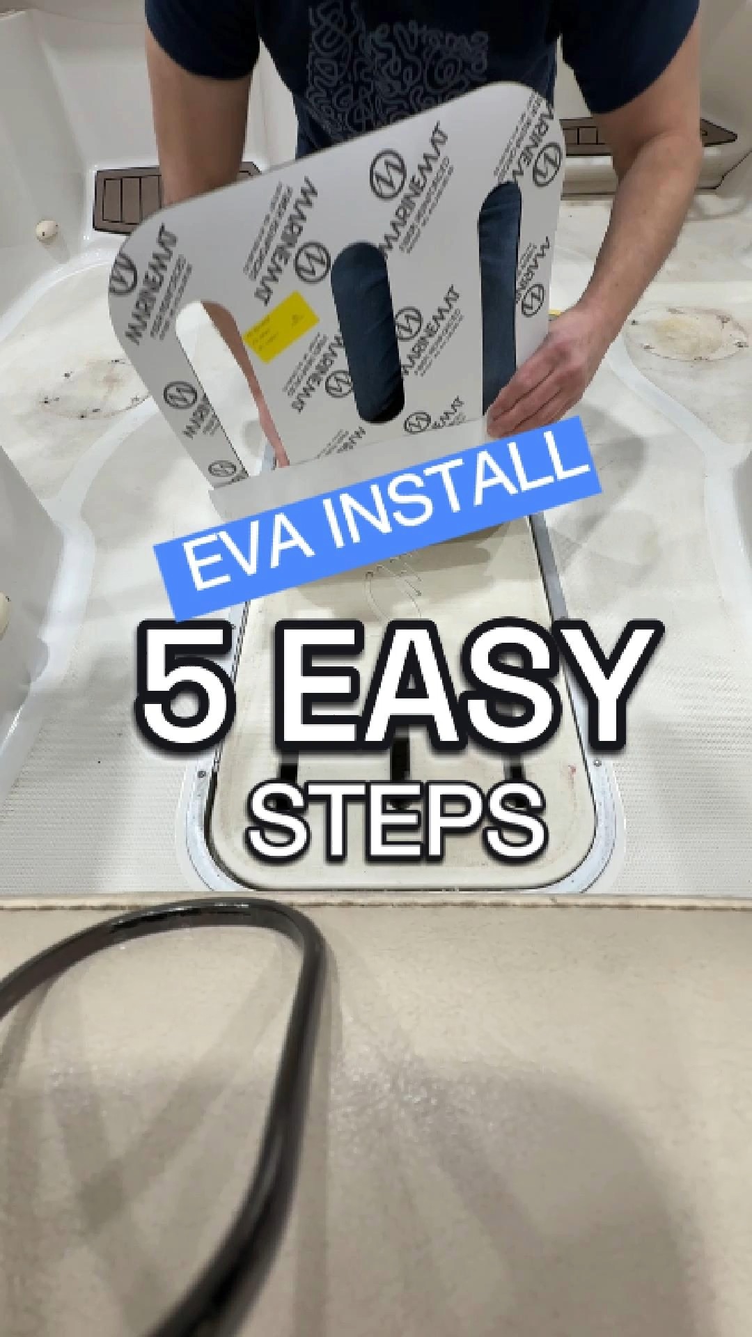 Installing EVA foam flooring doesn’t have to be complicated.
Here’s the simple 5-step process we use when installing Marine Mat:
1️⃣ Score the backing down the center
2️⃣ Line up the panel exactly where it belongs
3️⃣ Tape one side in place
4️⃣ Stick down half the panel
5️⃣ Finish the other half
Then… rinse and repeat.
Clean. Precise. Professional.
Of course, if you’d rather spend your time on the water instead of lining up panels and peeling adhesive, we’ve got you covered. From digital patterning to final install, Boatman Marine Canvas handles the entire flooring project start to finish.
Ready to upgrade your boat’s comfort and look? Give us a call.
#BoatmanMarineCanvas #MarineMat #BoatFlooring #EVAFlooring #LakeLife #BoatUpgrade @marine_mat