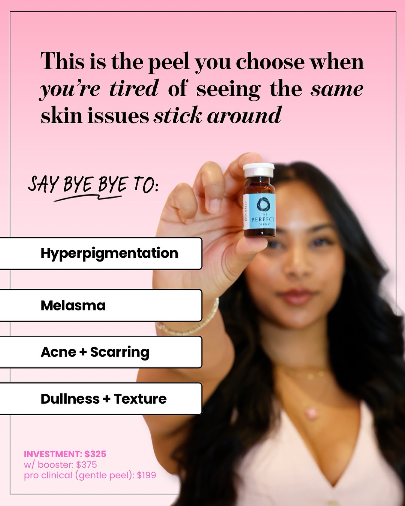 Reveal Your Best Skin with the Perfect Derma™ Peel
Ready to transform your skin? The Perfect Derma™ Peel is a powerful yet safe medical-grade chemical peel designed to improve overall skin health and reveal a smoother, brighter, more youthful complexion in as little as 7 days.
🌟 What Makes the Perfect Derma™ Peel Different?Unlike many other chemical peels, the Perfect Derma™ Peel contains Glutathione, a powerful antioxidant that helps lighten, brighten, and slow the aging process at the cellular level. This advanced formula works beneath the surface to repair skin damage and stimulate healthy skin renewal.
💎 Key Benefits:• Brightens dull, tired skin• Reduces hyperpigmentation, sun damage & melasma• Improves acne & acne scarring• Minimizes fine lines and wrinkles• Shrinks the appearance of pores• Promotes an even skin tone and smoother texture• Boosts collagen production for firmer skin
🧪 Powerful Ingredients Include:• Glutathione – a master antioxidant that brightens and detoxifies the skin• TCA (Trichloroacetic Acid) – stimulates skin renewal and collagen production• Retinoic Acid – improves cell turnover and smooths texture• Salicylic Acid – helps clear pores and treat acne• Kojic Acid – reduces discoloration and pigmentation• Phenol – enhances deeper skin rejuvenation
⏱ What to Expect:Day 1–2: Skin may appear slightly darker or tightDay 3–5: Peeling begins as damaged skin shedsDay 6–7: Fresh, glowing skin is revealed
📌 Downtime: Minimal. Peeling is manageable and most clients continue normal activities.
👩⚕️ Safe for Most Skin TypesThe Perfect Derma™ Peel is suitable for all skin types and ethnicities, making it one of the most versatile peels available.
✨ Ideal For Treating:• Acne & acne scars• Sun damage• Melasma• Hyperpigmentation• Uneven skin tone• Aging skin
💬 Pro Tip: For optimal results, a series of 2–3 treatments spaced 4 weeks apart may be recommended depending on your skin goals.
📅 Book your appointment today and experience radiant, healthier skin with the Perfect Derma™ Peel.
#chemicalpeel #perfectdermapeel #newskin #skingoals #vaughan #toronto #medspa