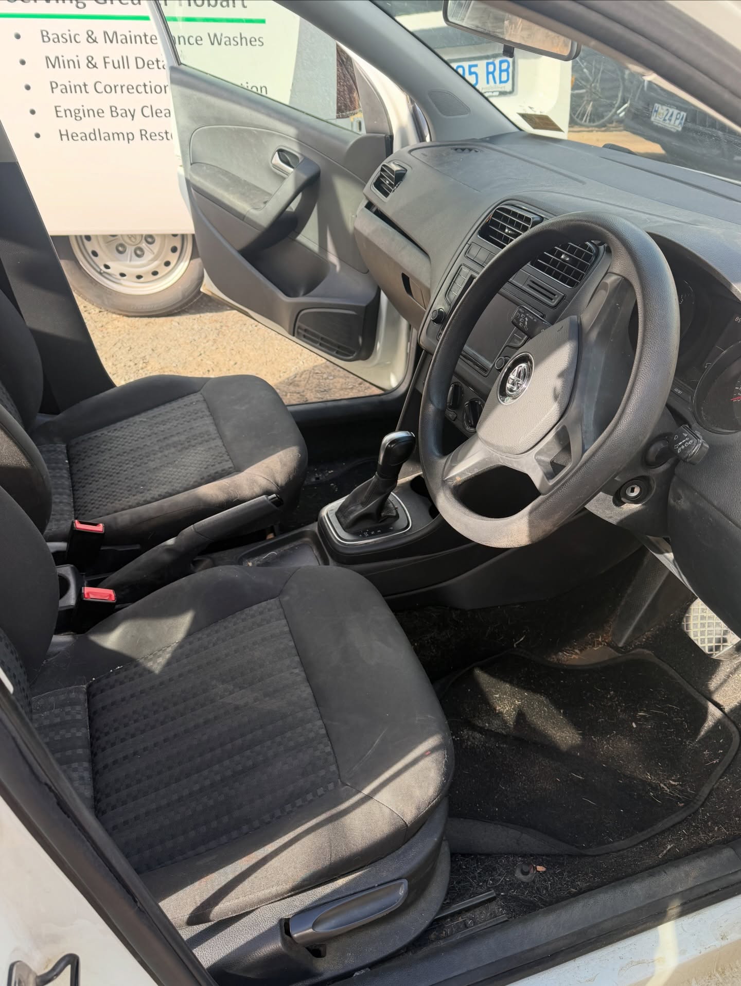 Insane before & afters working on a VW Polo that had tremendous amounts of hay and pet hair. Seats were also swimming in grime which needed a thorough shampoo and reset. #hobart #mobiledetailing #tasmania #detailinglife