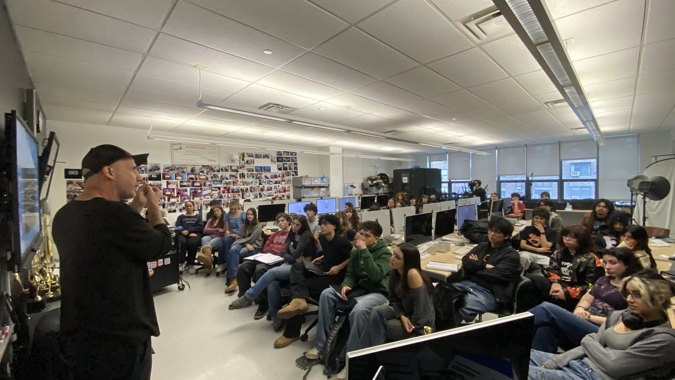 Michael Arndt, Academy-Award-winning writer of Little Miss Sunshine and Toy Story 3, speaks to film students at The High School of Art and Design about the craft of writing.
