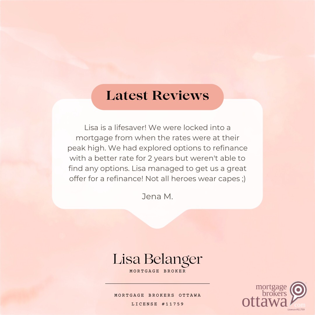 Thank you Jena!! We were pleased to help you find the best mortgage solution!!
If you or someone you know would like a personalized look at their mortgage and financial situation, visit our website to get started!
#mortgagebroker #mortgage #realestate #ottawa #tips