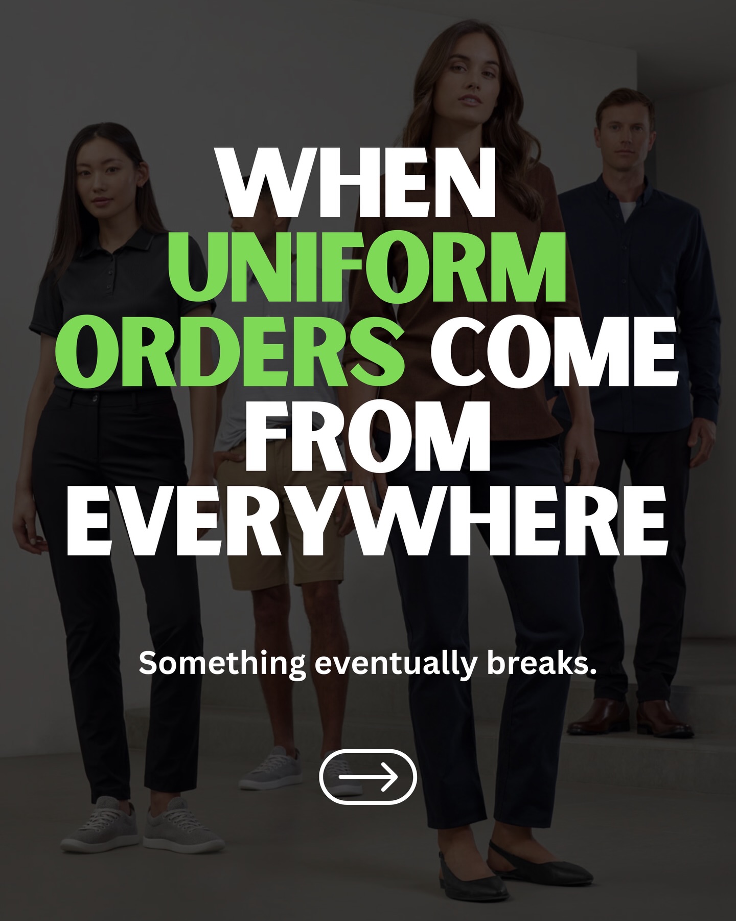 Most growing businesses reach a point where their uniform program needs a reset.
Not because anything went wrong.
Simply because the business has grown.
More sites.
More teams.
More ordering touchpoints.
At that stage, it is often worth stepping back and reviewing the entire uniform setup as one system.
Standards.
Suppliers.
Ordering structure.
A short review can usually reveal opportunities to simplify.
If you would like us to take a look at your current setup, DM the word “UNIFORMS”.
#uniformmanagement #businessuniforms #companyuniforms #operationsmanagement #businessoperations
