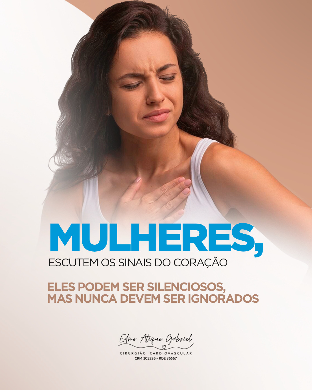 Mulher, o seu corpo fala, e o coração também. 💗
Cansaço fora do normal, dor nas costas, enjoo, aperto no peito ou aquela inquietação sem explicação não devem ser tratados como “coisa do dia a dia”.
⚠️ Esses sinais podem indicar que algo não vai bem com o seu coração.
Sim, mulheres também infartam.
E muitas vezes os sintomas são diferentes, mais sutis e silenciosos, o que torna o cuidado ainda mais essencial.
Não normalize o mal-estar.
Não adie o cuidado.
Sua saúde cardiovascular merece atenção agora.
Cuidar do coração é um ato de amor-próprio.
Agende seu check-up cardiológico e escolha viver com mais energia, leveza e segurança.
💌 Marque alguém que também precisa ouvir esse alerta. Vamos cuidar juntas.
#CoraçãoDaMulher #SaúdeFeminina #InfartoFeminino #Prevenção #CheckUpCardiológico #AmorPróprio #SaúdeDoCoração #CuidarÉAmar