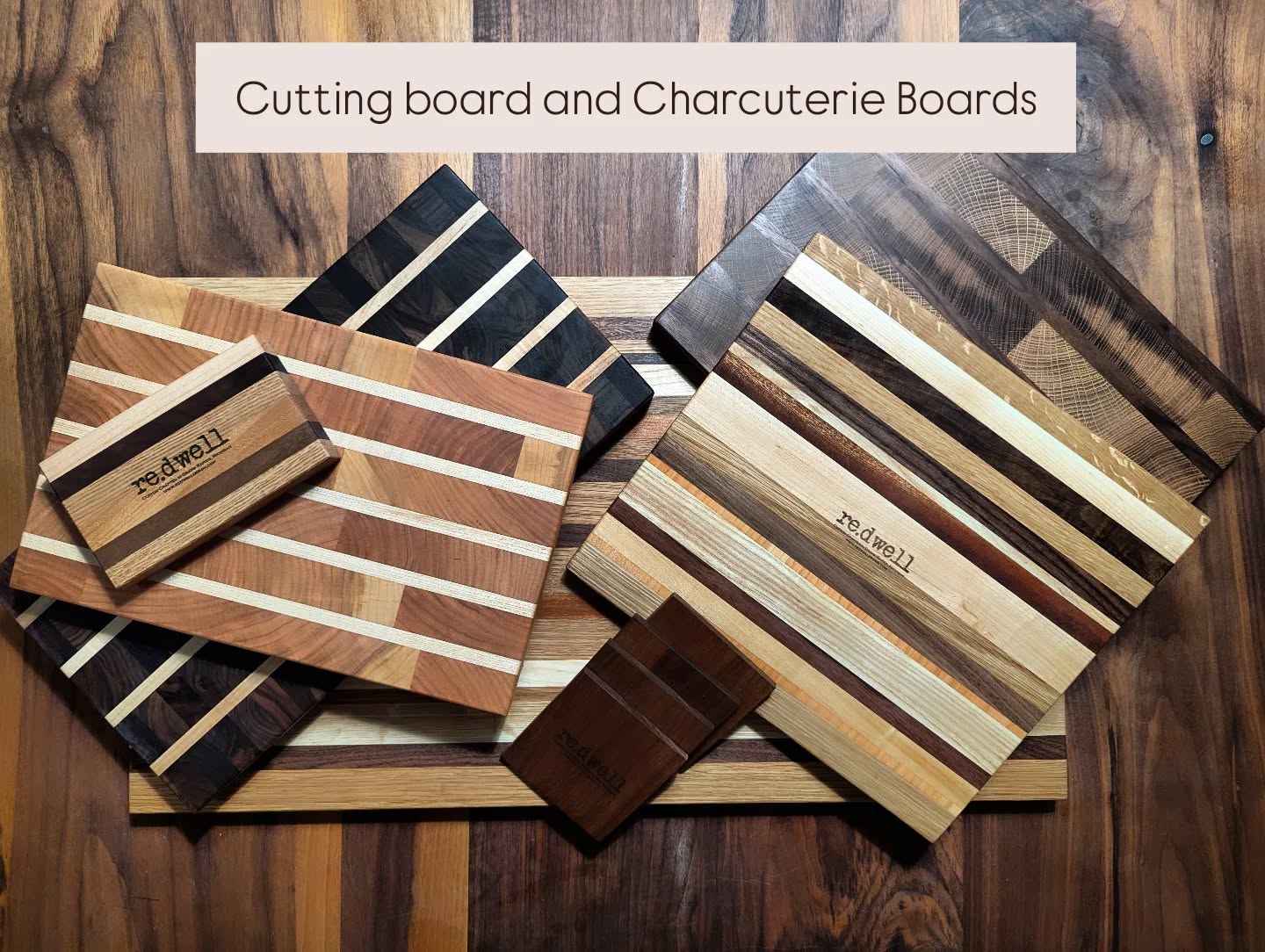 If you are looking for gifts we just wrapped up our batch of cutting and charcuterie boards (a few shown above). Shoot us a message to see more and claim one or come visit us tomorrow while we hang out at @suzyquilts new Eastown location during @uptowngr Shop Hop at 1501 Lake Drive 3pm - until I'm tired or run out.