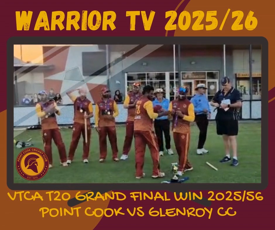 🏆🏏Congratulations to our T20 premiership winners last night. 🏏🏆
A massive win at Saltwater last night for our T20 XI against Glenroy.
Huge effort and the rewards of a hard fought campaign.
The team lead by Shafraz Mohamed held the answers to a big night of cricket from Glenroy.
Top work Warriors, definately one to savour, and now on to weekend cricket to repeat some of the success seen last night!!!
Thanks VTCA - Victorian Turf Cricket Association for putting on the T20 fixture and thanks @glenroycricketclub for playing such a hard fought match.
