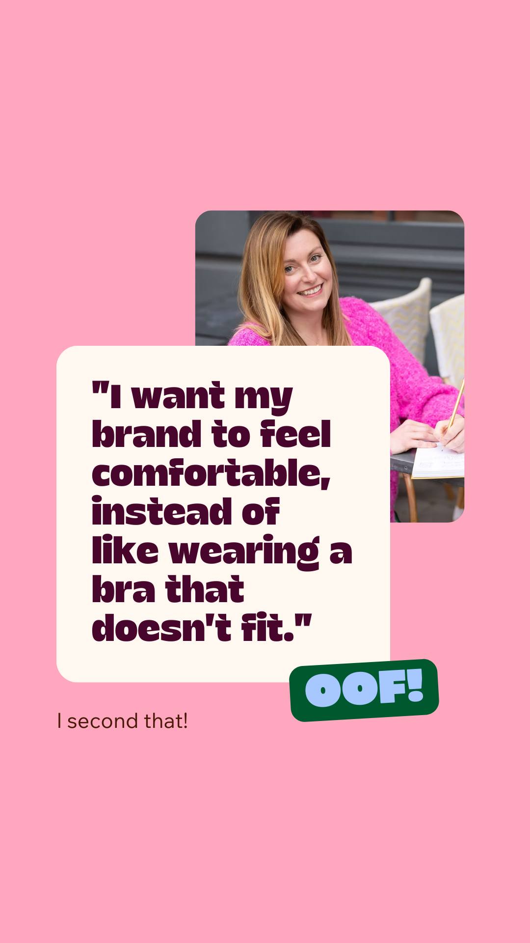 "I want my brand to feel comfortable. Like a bra that actually fits."
Honestly the best brief I've ever been given.
She's a copywriter. She knows exactly what a good website should do. And hers was making her so uncomfortable she'd stopped promoting herself altogether.
Not because the business wasn't brilliant. Because the brand didn't feel like her anymore.
Every time someone asked for her link she felt that cringe. So she just stopped mentioning it.
One week later she had a site that felt like hers. Really hers. And she's been out there promoting, networking and getting the right enquiries ever since.
If your brand feels like it's wearing someone else's clothes, book a free 30 min call, grab a brew and let's chat it over. Link in bio. 👀
#femalefounders #websitedesign #cornwallbusiness