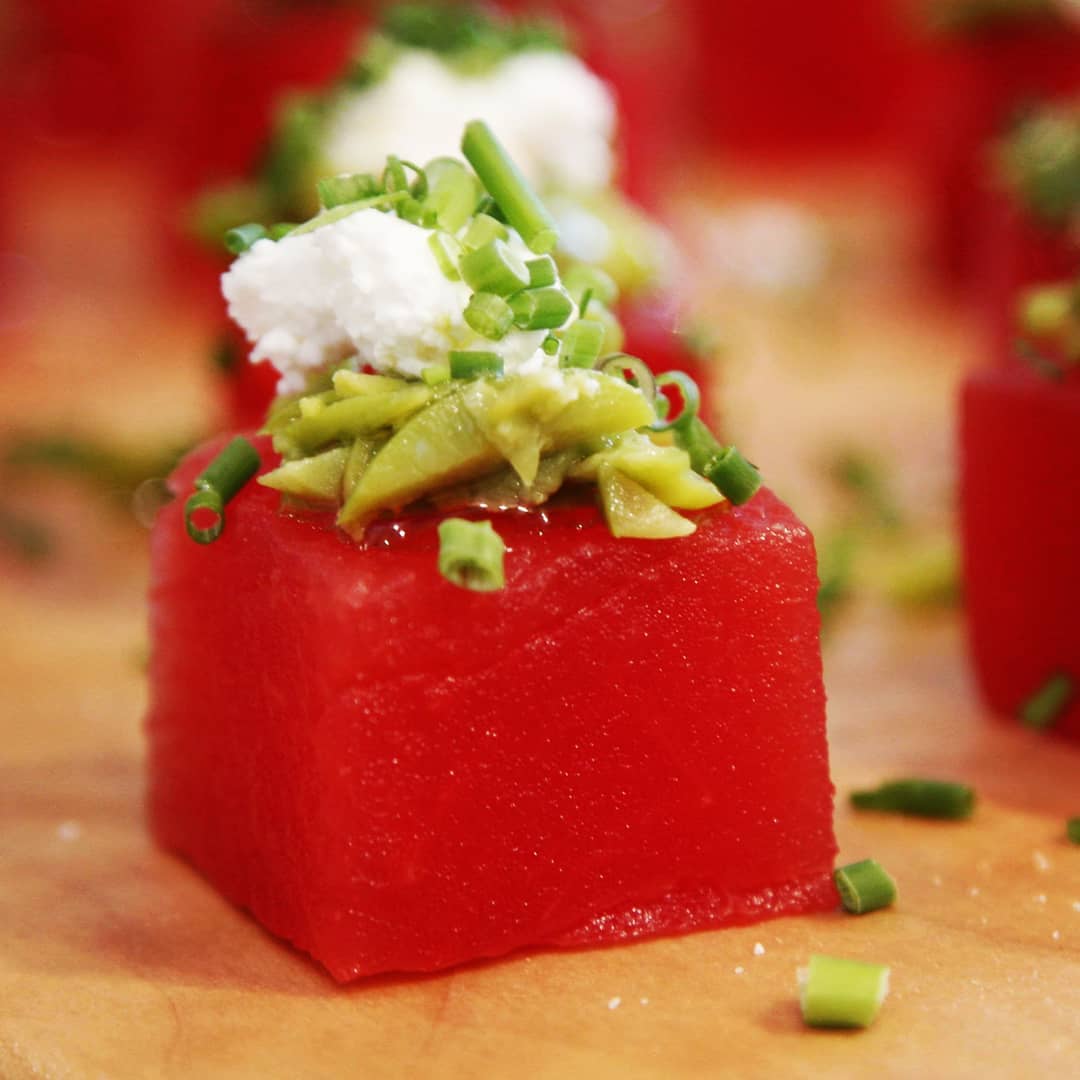 Compressed watermelon, castelvetrano, macedonian feta, chives
Summer is just around the corner .
.
.
.
.
.
.
.
.
.
.
.
.
.
#foodphotography #chefsofvancouver #chefzayne #canape #foodporn #cleaneating #Instafood #foodstagram #dailyfoodfeed #picoftheday #foodgasm #foodie #foodlover #northvanchef #vancity #delish #gourmand #homemade #foodpic #chefmode #eatingfortheinsta # yummy #food #instagood #chef #cheflife #cooking #instafood