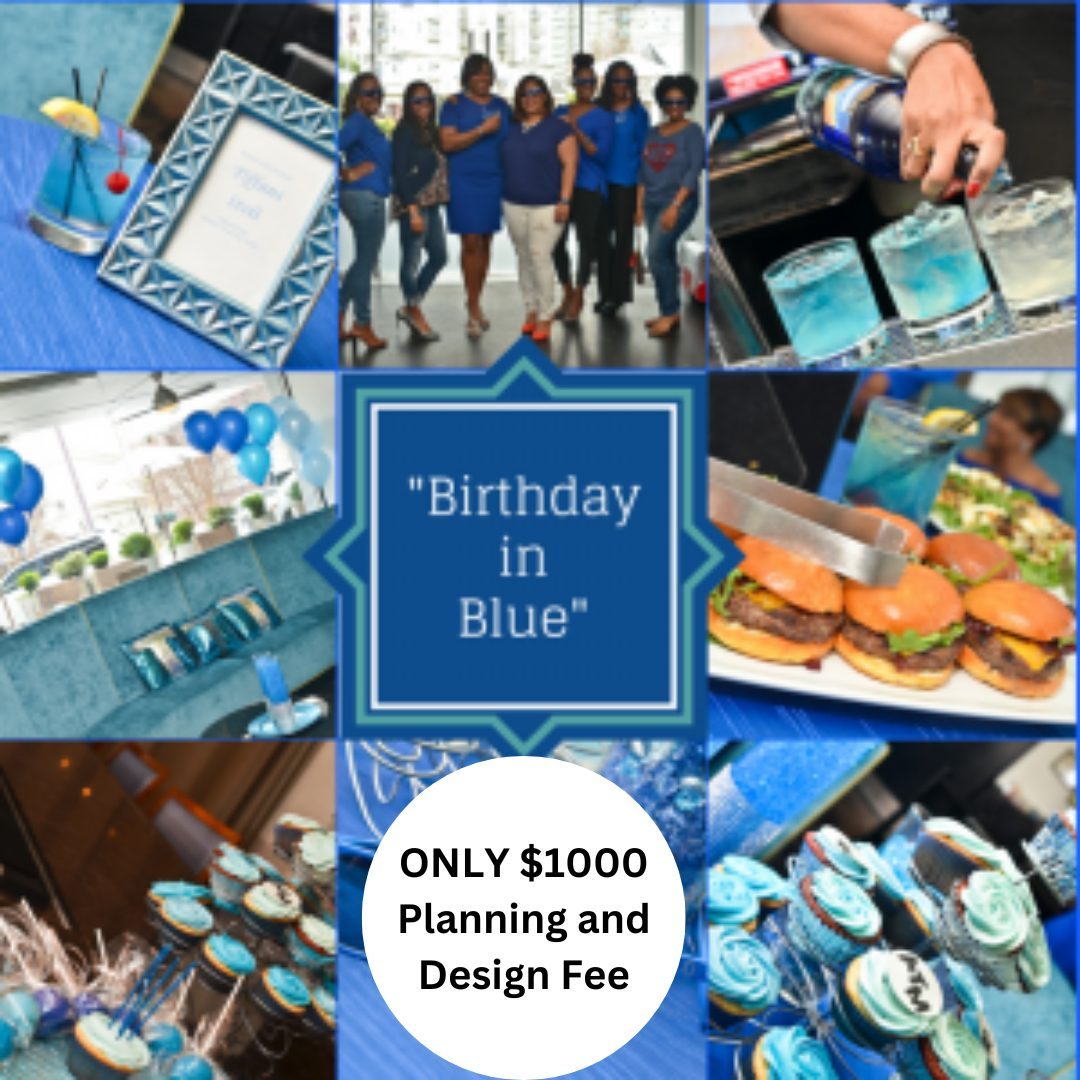 Calling All April, May, and June Birthdays. We are having a Sale on our "Birthday in _______"
This theme allows you to celebrate your birthday by incorporating your favorite color and a little mystery for both you and your guests. The concept is your guests will be invited to an event with an undisclosed location 48 hours prior to the party. Guests are asked to wear some form of the theme color. They can do this creatively, from an entire ensemble to an accessory, or wear the color in any way they chose. Contact Us Today so your Special Day doesn't get booked!