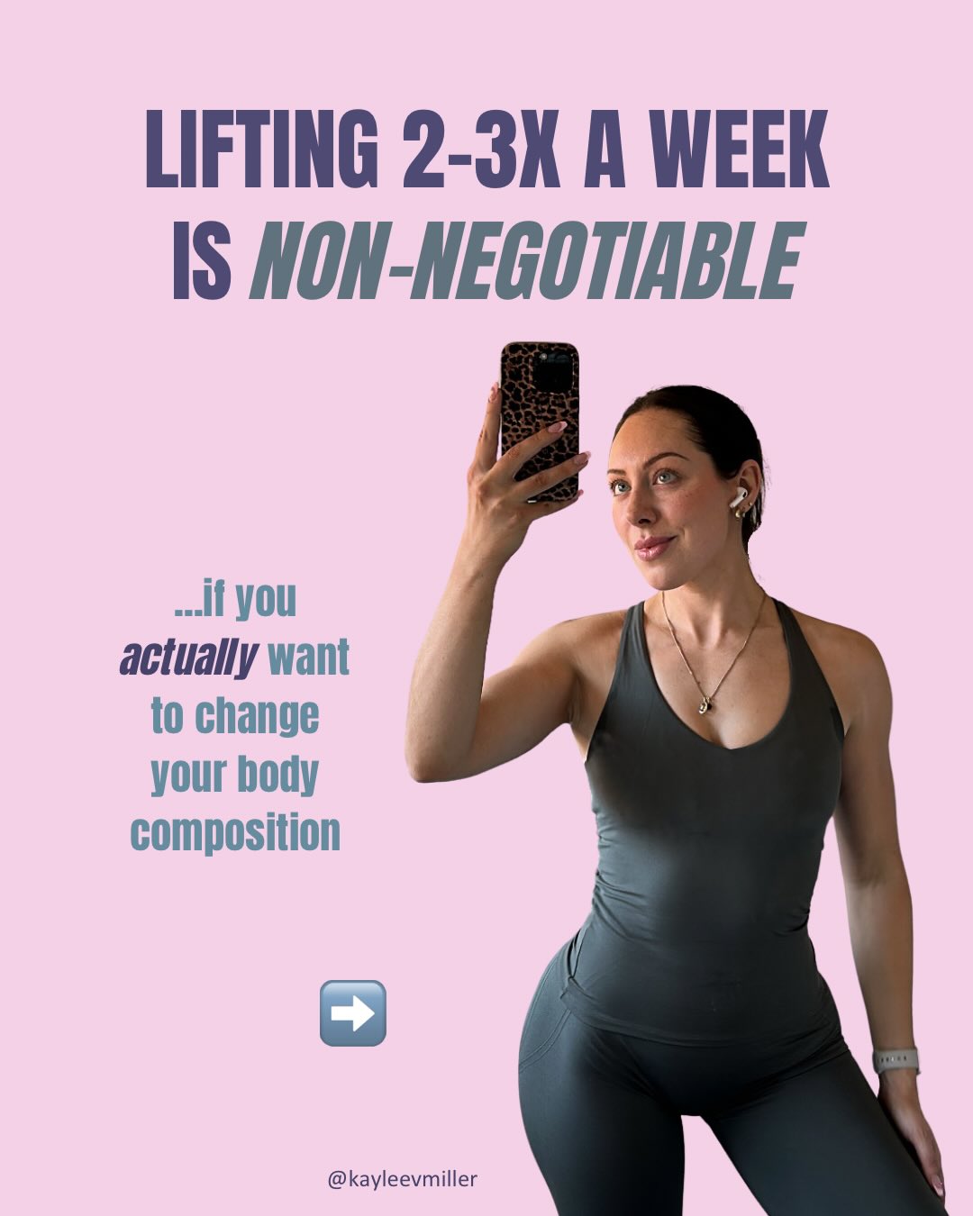 Once a week ain’t cutting it babe. We’re here to build, not just lose weight. Give your body the stimulus it needs to actually change and hold onto shape.
Muscle shapes your body and drives your metabolism. It’s what protects your bones and maintains your curves when you lose body fat.
Without it, you’re just shrinking and becoming more frail in the process.
We need a frequent stimulus of resistance to build muscle, and strength training at least 2-3x per week does the trick. 🪄
#personaltrainer #onlinecoach #girlswholift #fatloss #bodyrecomposition