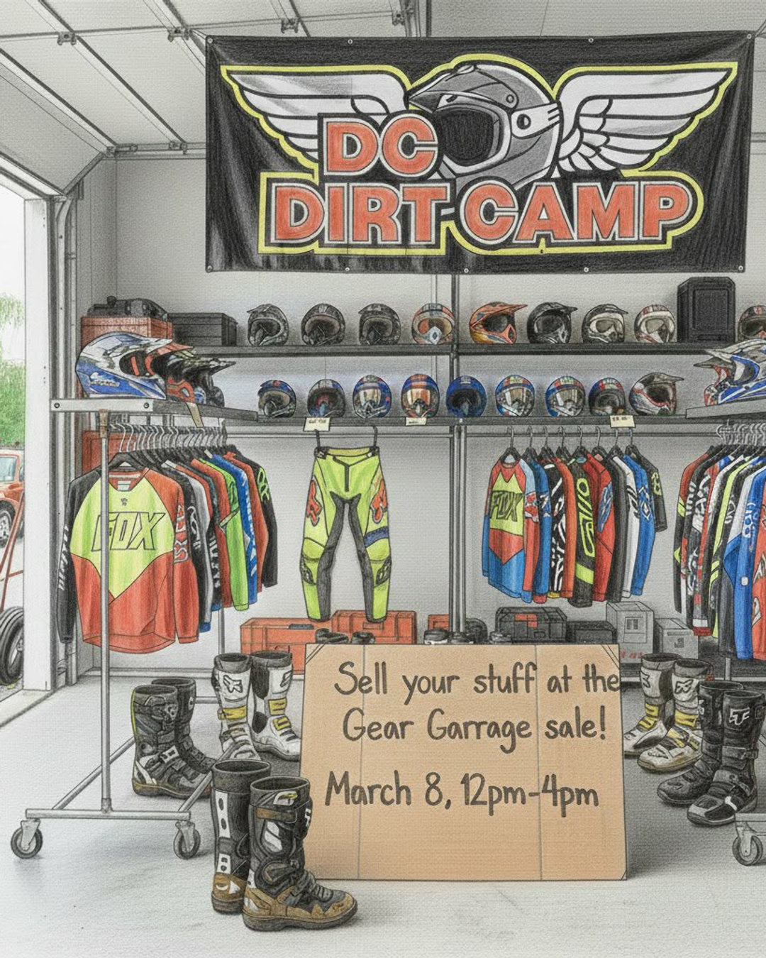 Moto Gear Garage SALE (Sunday Mar 8th)
See Facebook Event for details or click on our newsletter