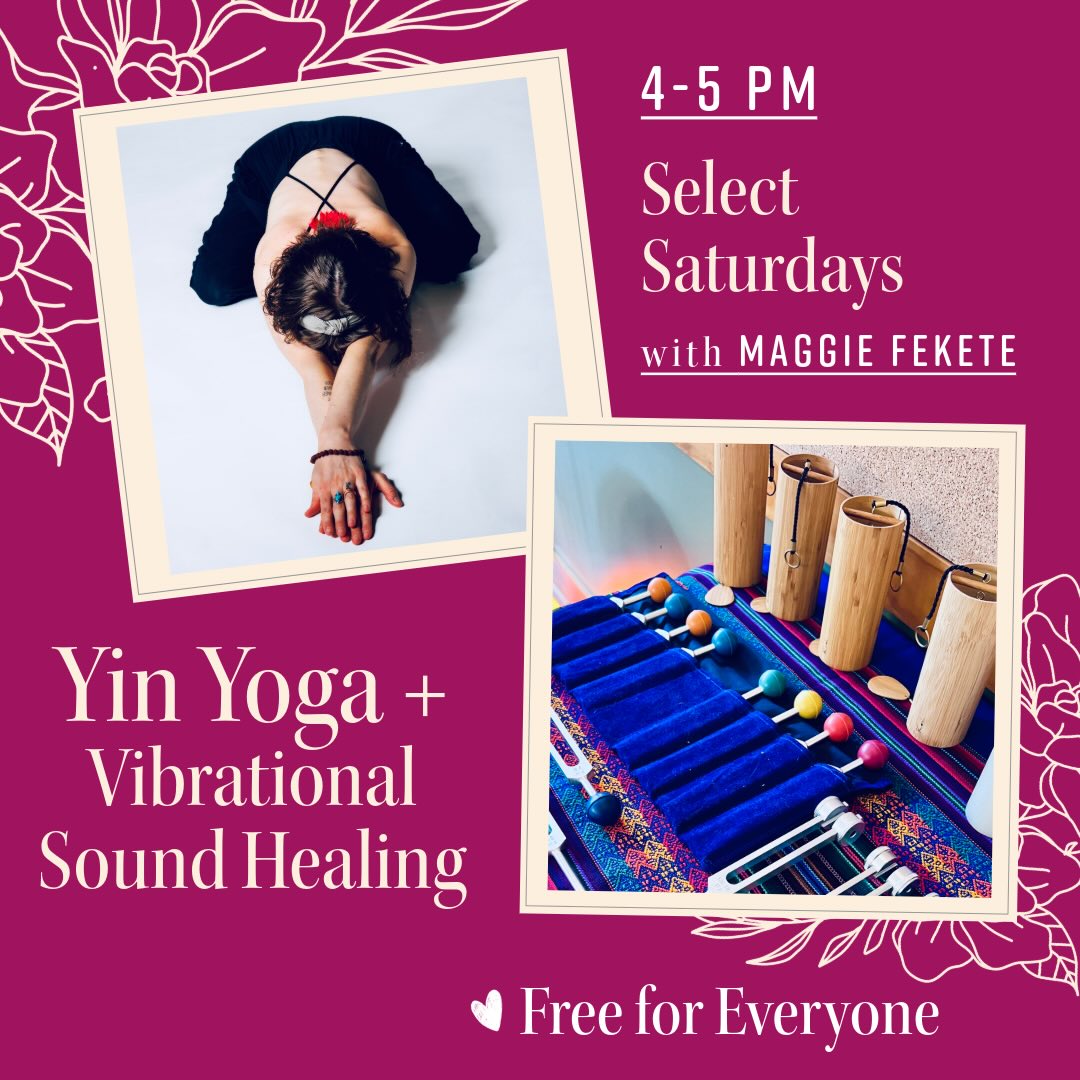 🤫Enjoy a quiet, intimate practice with @maggie.fekete
☝️-🖐️Each posture will be held for one to five minutes to experience the deepest stretch of our fascia, connective tissues!
😱Undesirable tension gets stored in our fascia and presents as pain and disease within the body.
🧘🏻♀️During Yin we will begin the process of relaxing and releasing this tension, pain, and thus disease! Experience deep relaxation at the conclusion of our practice together.
👃Aromatherapy and cozy blankets will be offered during Guided Breathwork, Relaxation, Contemplation, and Visualization Meditations with LIVE Music to begin releasing the tension, pain, and disease residing within the mind.
👂You will be led to form soothing mental images while incorporating your senses.
✌️The feeling of peace and balance that meditation provides benefits our emotional well-being and our overall health. The blessings continue after meditation concludes. Some research suggests that meditation may help the following conditions: insomnia, anxiety disorders, binge eating, depression, fatigue, high blood pressure, physical and emotional pain, substance abuse, asthma, heart disease, cancer, and allergies.
📋Select Saturdays! Upcoming: 3/7 & 3/21/26
🔗Link in bio to learn more and register!
☑️Successful Past Dates in 2026: 2/21
#soundhealer #soundtherapy #energyhealing #holistichealing #meditationmusic