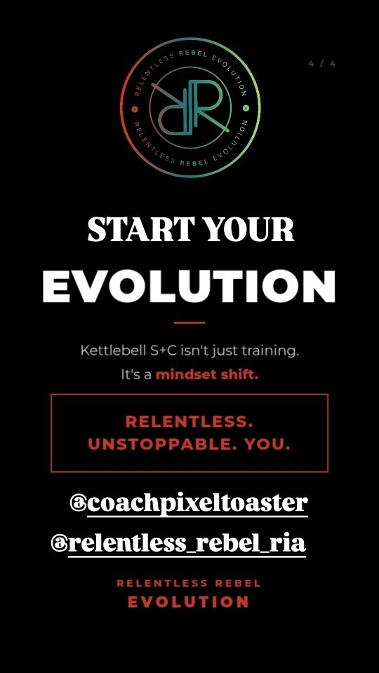 Saturdays
10am
$35 drop in
$99 for 4 classes for a limited time.
We didn’t choose kettlebells because they’re trendy.
We chose them because they work.
At Relentless Rebel Evolution, we care about strength that transfers to real life.
Kettlebells build:
• Powerful hips
• Strong glutes and back
• Real core stability
• Grip strength
• Cardiovascular conditioning
• Joint resilience
All in one tool.
The offset load forces your body to stabilize.
The dynamic movement builds power without excessive joint stress.
The conditioning challenges your heart and lungs while preserving muscle.
We're looking for 3 people to join us.
Start Saturday.
Reminder to share and follow🤘🏽💪🏽
Strongdad
Dad workouts