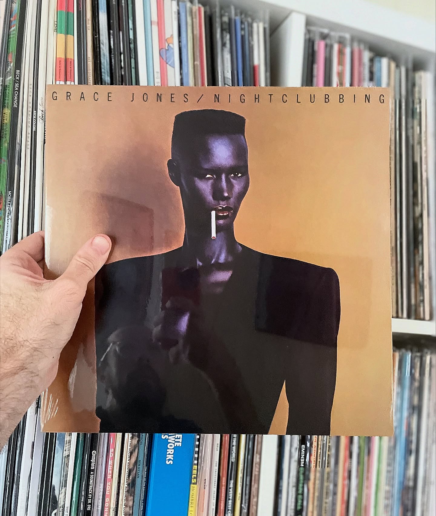 Right… if we’re talking records that absolutely should not still be sitting on the shelf.
Nightclubbing by Grace Jones.
This thing isn’t just an album. It’s a strut, an icy glare and perfectly sculpted cheekbones pressed onto vinyl.
Recorded in 1981 at Compass Point Studios with the legendary Compass Point All Stars, it’s that glorious collision of reggae, dub, new wave and after-dark attitude.
You get the unstoppable ‘Pull Up to the Bumper’, the icy cool of ‘Walking in the Rain’, and a record that somehow manages to sound both dangerous and effortless.
It’s got that contextual essential energy. Not revolutionary in isolation, but culturally vital. The kind of record that reminds you pop music can still be sexy, strange and deeply cool.
Seeing this hurricane down by the river for On The Banks @atqpac tonight.
Honestly stunned this one’s still here.
For fans of: late-evening glamour, sunglasses at night, and records that enter the room before you do.
#gracejones #nightclubbing #vinylrecords #recordcollection #vinyl