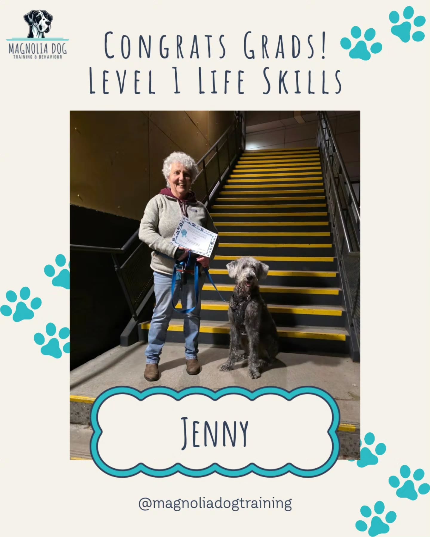 So proud of our latest Level 1 Life Skills grads — Jenny, Finnick, Murphy & Tali! 🎓🐾
It’s been amazing watching these teams build confidence, communication, and real-world skills together. 💛
Our Life Skills classes are all about practical foundations in a supportive environment — helping dogs learn focus, calmness, and teamwork in everyday situations.
And if you’ve been thinking about joining us…
✨ We still have space in the class starting this Tuesday night at 6pm. ✨
Message us if you’d like to get started!