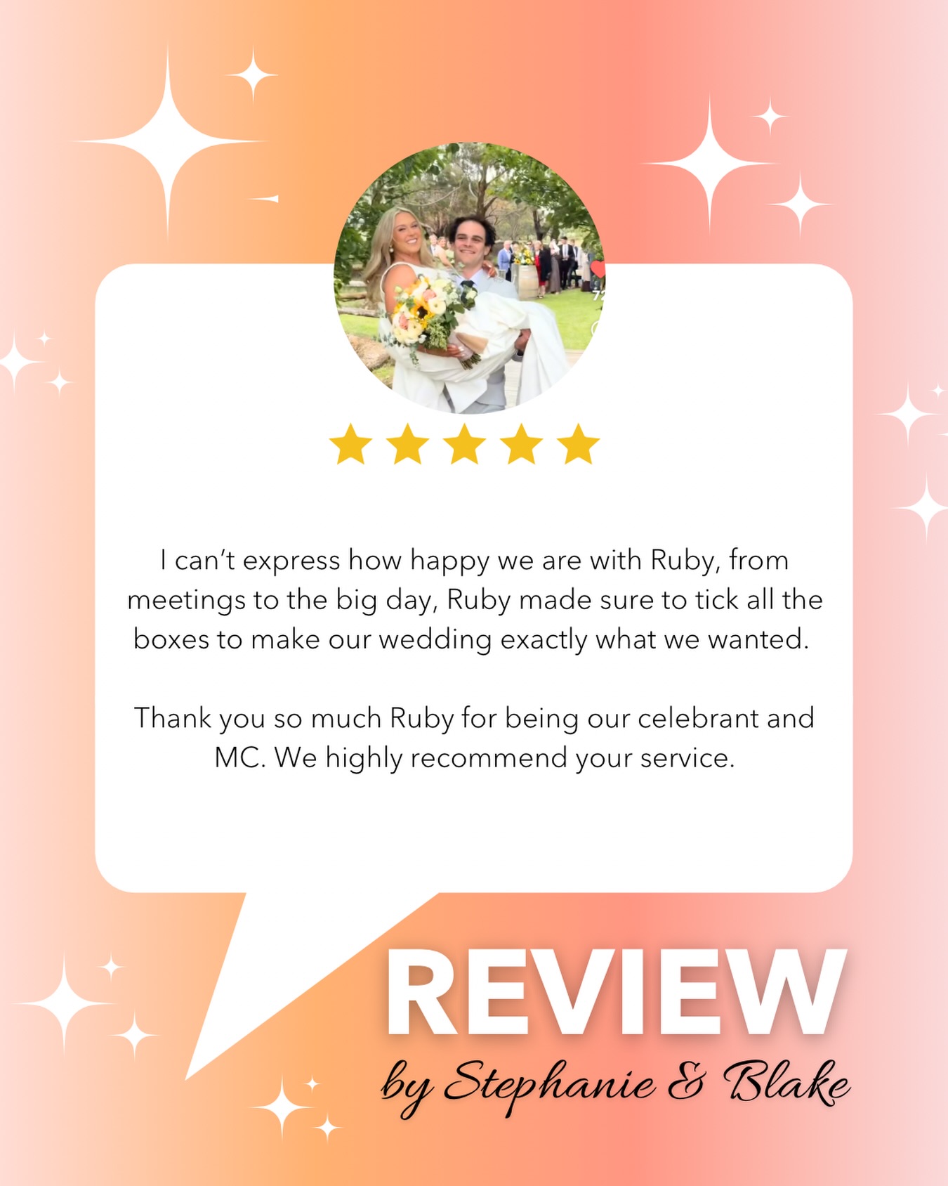 ⭐️⭐️⭐️⭐️⭐️ Thank you for your incredibly kind review Stephanie and Blake 💖
#melbournewedding #celebrantmelbourne