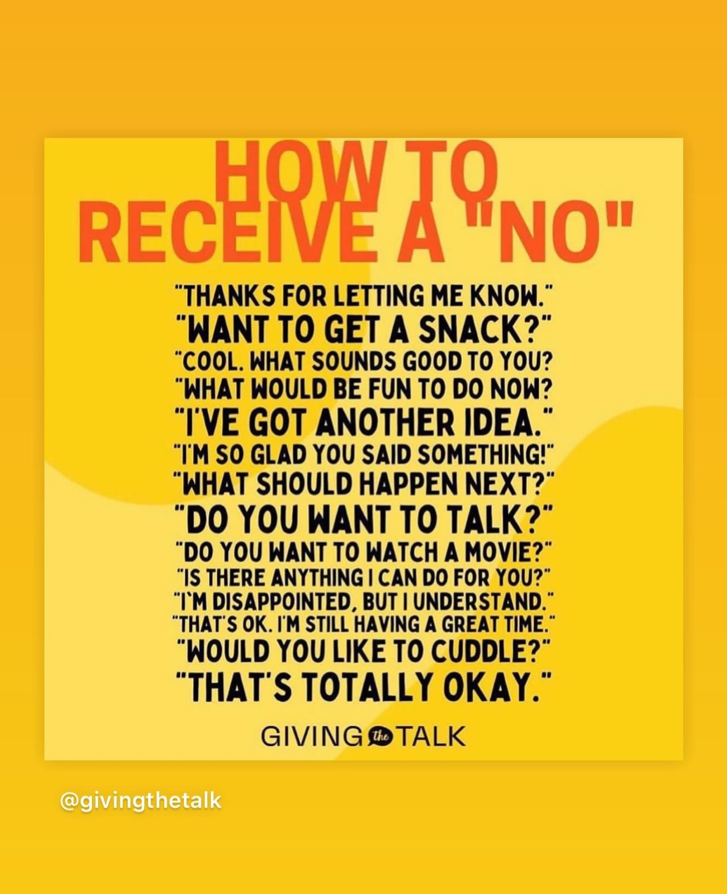 Learning how to receive a “no” is just as important as learning how to say one.
Most of us were never taught how to respond to a “no” without:
– taking it personally
– collapsing or shutting down
– trying to negotiate, convince, or override
– abandoning our own wants or needs
So when someone says “no,” our bodies often go into story, threat, or self-protection.
The Wheel of Consent teaches something radically different:
that a “no” can be met with steadiness, care, and even gratitude.
✨ “Thank you for telling me.”
✨ “Thanks for your no.”
✨ “That helps me know where we are.”
This April 10-12, Corinne Diachuk and I are hosting a 2.5-day Wheel of Consent workshop in Calgary. A experiential space to practice giving, receiving, boundaries, desire, and choice… in your body, not just in theory.
If you long for intimacy (with yourself or others) that feels clearer, safer, and more alive, this work is powerful.
🔗 Learn more & register:
https://sacredconsent.regfox.com/wheel-of-consent-calgary
///
#ConsentCulture
#EmbodiedConsent
#TheWheelOfConsent
#BoundariesWithCare
#SomaticPractice
TraumaAware
CalgaryEvents
YYCWorkshops
CalgaryWellness
WheelofConsent