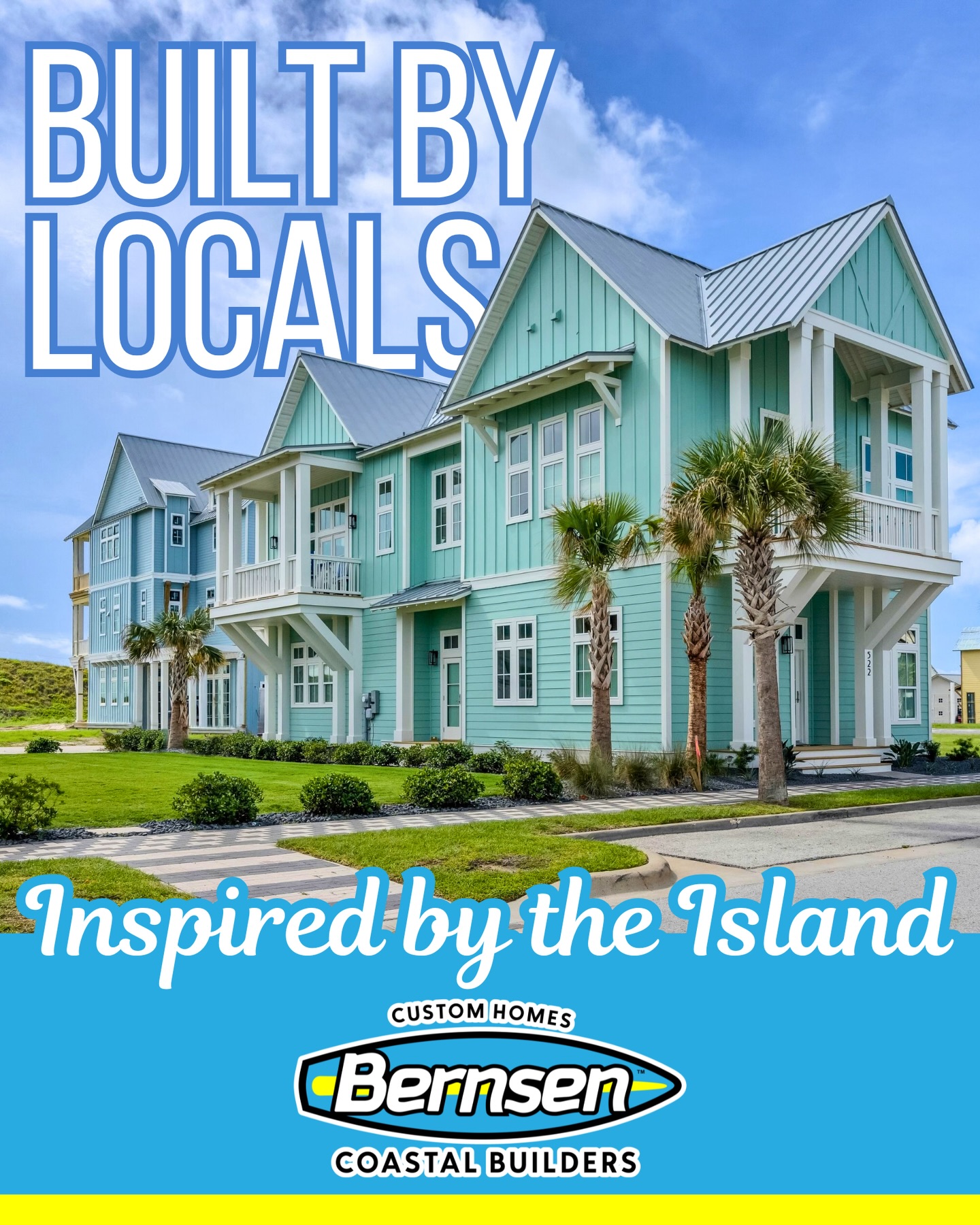 There is a difference between building a house and building for the Island. 🌊
At Bernsen Coastal Builders, we don’t just work here—we live here. That’s why our homes are Built by Locals and Inspired by the Island. From the foundation to the final fixture, we engineer for the unique challenges of the Texas Coast. Our homes are built to withstand the sun, the salt, and the storm.
Let’s start planning your island legacy today.
📞 361-537-1270