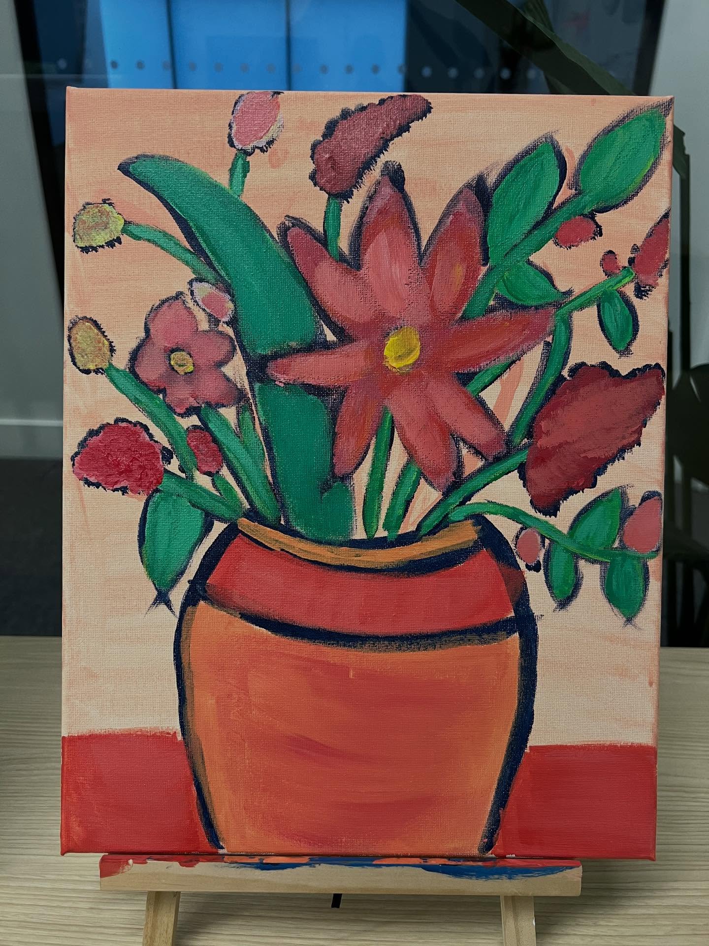 Our adult beginner painters did an great job at these floral still life’s!