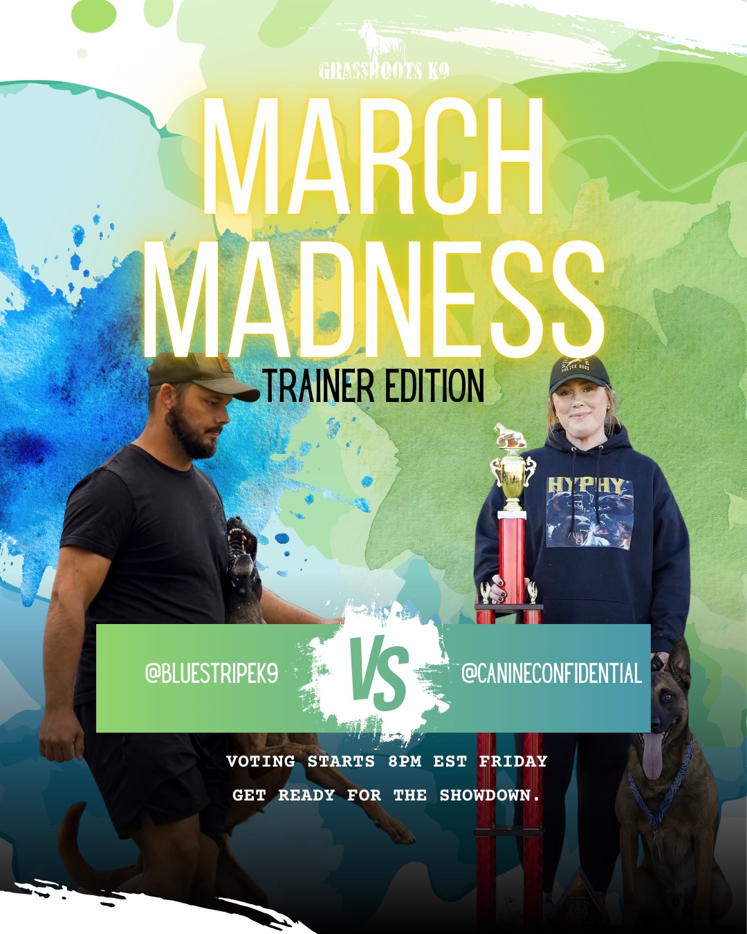 🚨 ROUND ONE LINE UP IS HERE 🚨
March Madness kicks off with HEELING.
Clean. Controlled. Confident.
This is where trainers show what their foundation is really made of.
🎥 Videos are due Thursday at 8PM EST.
🗳️ Voting begins Friday at 8PM EST in our IG Stories.
All competition videos will be collabed with @grassrootsk9 and will also live on each competitor’s Instagram profile — so make sure you’re following along.
Year 5.
New match ups.
Same drive to raise the standard.
Let’s go.