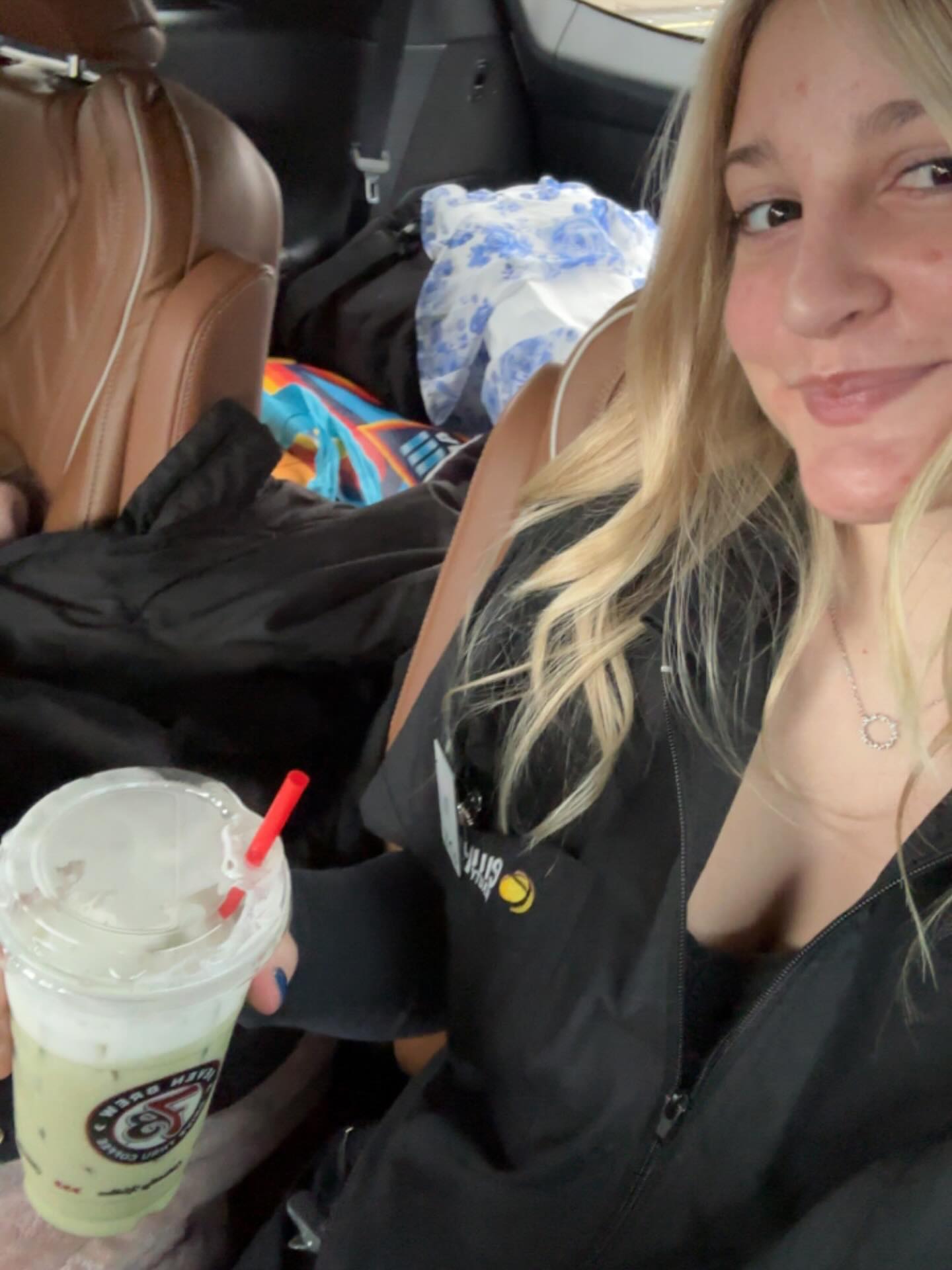 On our way to the @cpmhof Awards! Pit stop @7brewcoffee Outfit reveal soon!😉💙