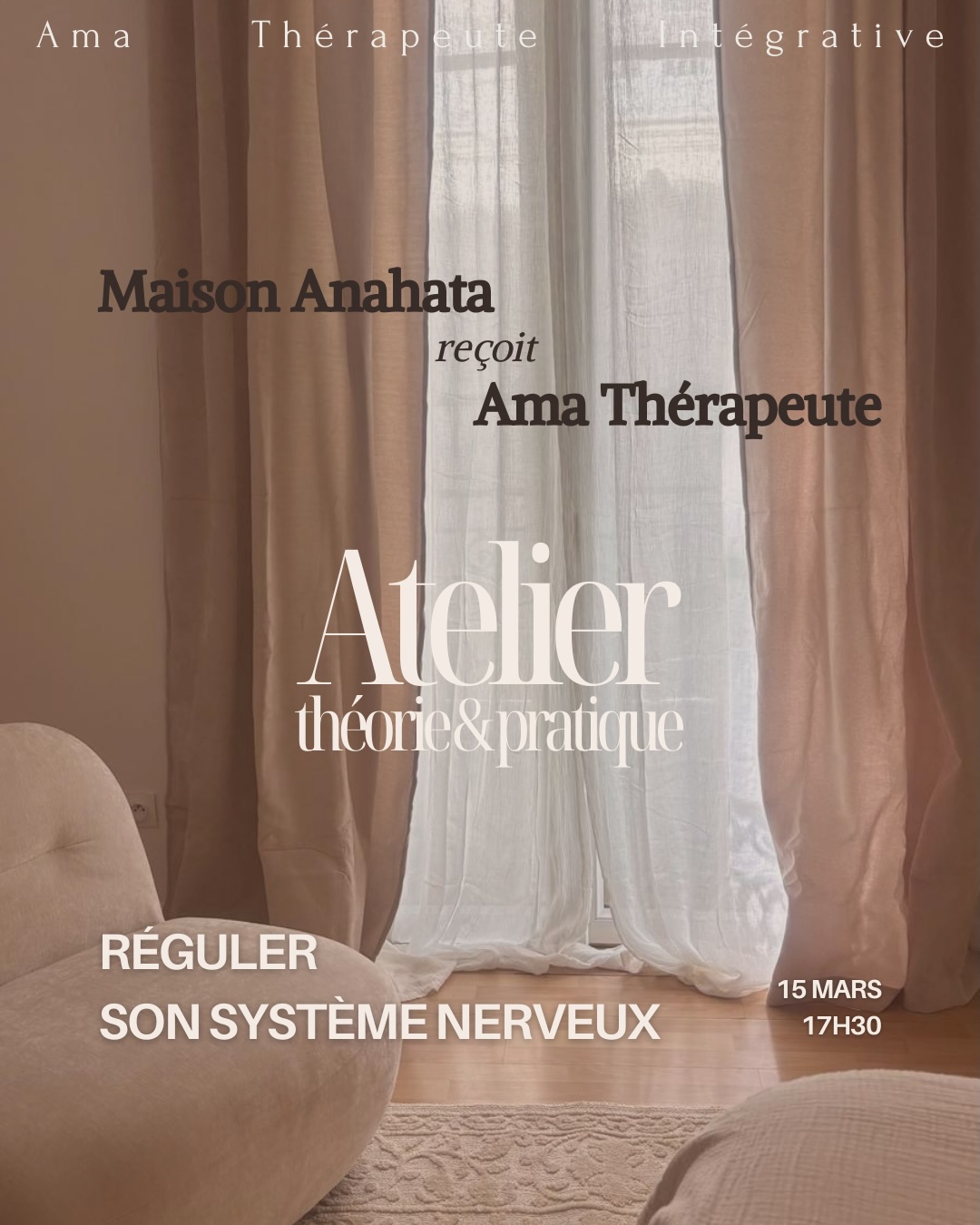 SAVE THE DATE đ«
Dimanche 15 Mars Ă 17:30 je vous reçois dans lâĂ©crin intimiste et cocooning de Maison Anahata, 33 Grand Rue Jean Moulin.
Un moment pour vous parler de systĂšme nerveux, vous permettre de tester le vĂŽtre, Ă©changer avec vous sur votre histoire đ
Vous prĂ©senter une surprise aussi (assez rĂ©volutionnaire) et vous offrir un petit cocktail đč
Atelier GRATUIT
Places limitées à 12 personnes
Inscription en DM đ
Qui vient ?
âĄ
.
.
.
#systĂšmenerveux #regulation #montpellier #bienetre #selflove
