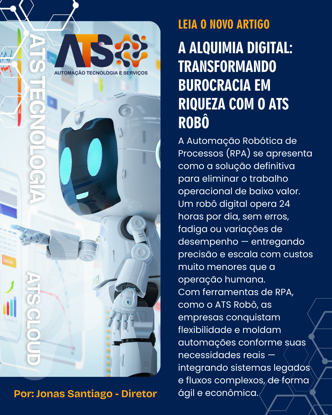 ✨ A burocracia virou ouro — e a tecnologia foi o alquimista. ✨
No novo artigo do blog da ATS Tecnologia, revelamos como o ATS Robô está transformando rotinas jurídicas engessadas em processos ágeis, inteligentes e altamente rentáveis.
Se você ainda administra tarefas manuais, repetitivas e que consomem horas preciosas, este conteúdo é para você.
Descubra como a automação jurídica está redefinindo o valor do tempo — e abrindo espaço para resultados reais, estratégicos e escaláveis.
👉 Leia agora: “A Alquimia Digital: Transformando Burocracia em Riqueza com o ATS Robô”
Link na bio!
#AutomaçãoJurídica #ATSRobô #InovaçãoJurídica #LegalTech #Produtividade #TransformaçãoDigital #JurídicoDoFuturo #ATS #TecnologiaParaAdvogados #EficiênciaOperacional
