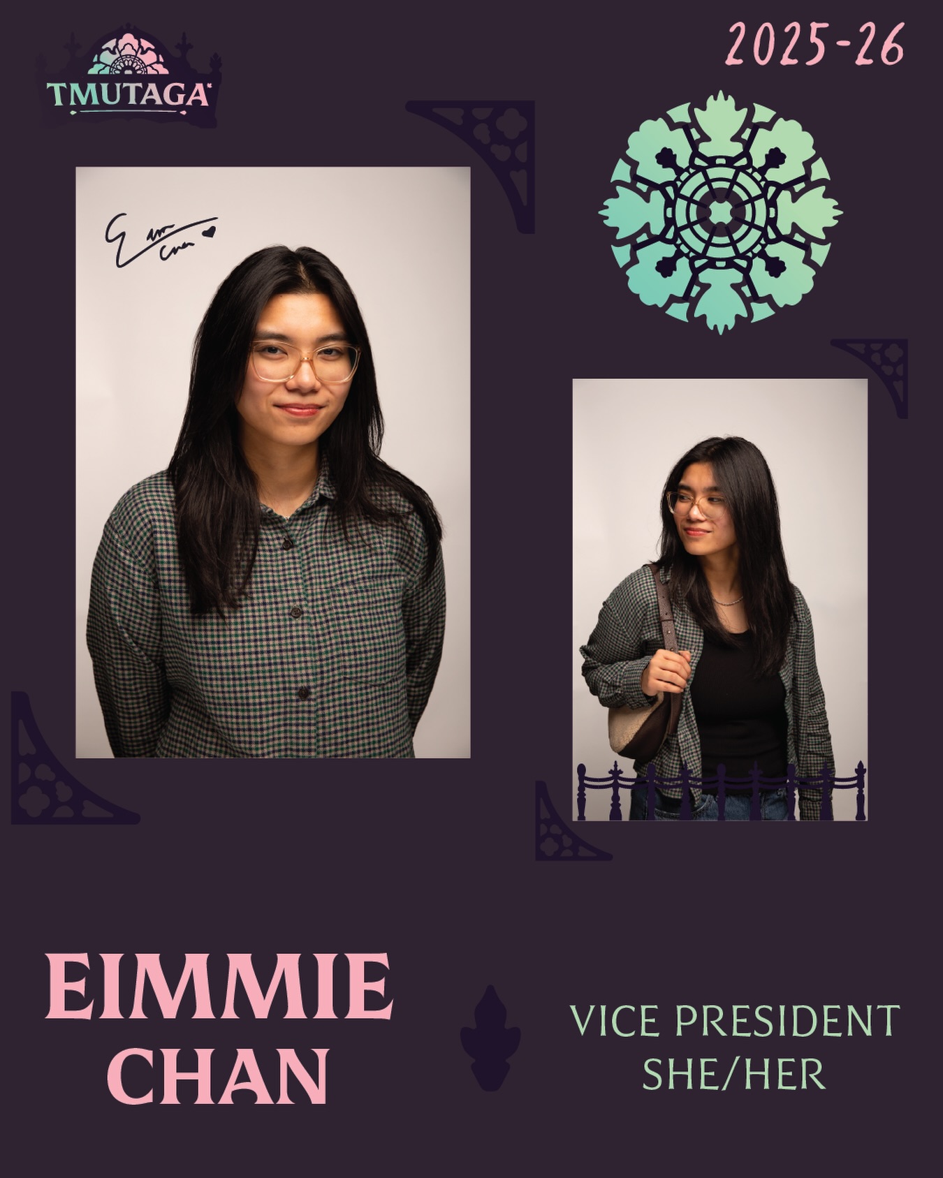 Meet our Vice-President! ✨
Hi hi! I’m Eimmie (a.k.a Eims) and I’m delighted to be TMUTAGA’s Vice President this year!
Currently in third year student pursuing a communication design minor and a concentration in publishing. If i’m not locked in on the third floor project room at HEI I’m probably going around vinyl stores at Queen street or dilly dallying for food places! Talk to me about anything- message me @eimmie.c, I swear I won’t yap too much :)
