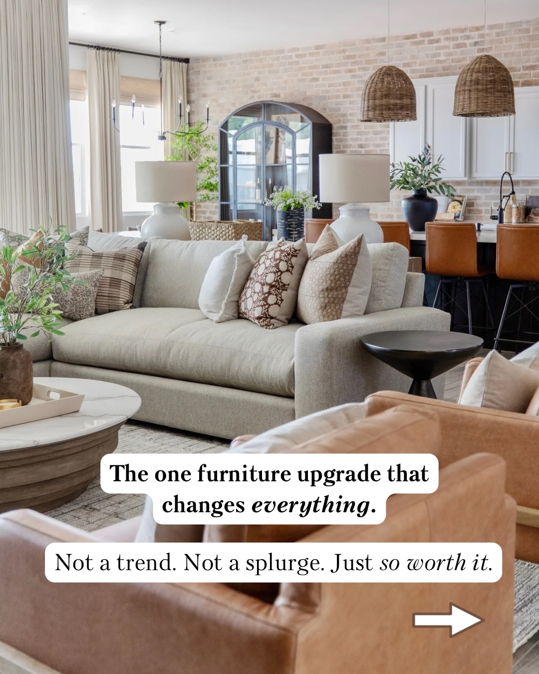 If there’s one piece of furniture to invest in, it’s the couch you curl up on every night! ✨
Our best-selling custom sofas have been loved for 18 years — and they keep getting better. Made in America, quick turnaround (often just 4 weeks!), and crafted to ACTUALLY last.
They are fully customizable! From the overall size to the seat depth, the exact fabric, the number of cushions, and every little detail.
You can choose your perfect sit: ultra-soft, slightly firm, or firm and supportive. Plus, they’re wrapped in performance fabric that handles real life — spills, pets, kids and all. 🙌
Come sit on all three options in-store and see why this is the upgrade you’ll never regret.
🛋️ Which feel do you think you’d pick? Soft, firm, or somewhere in between?