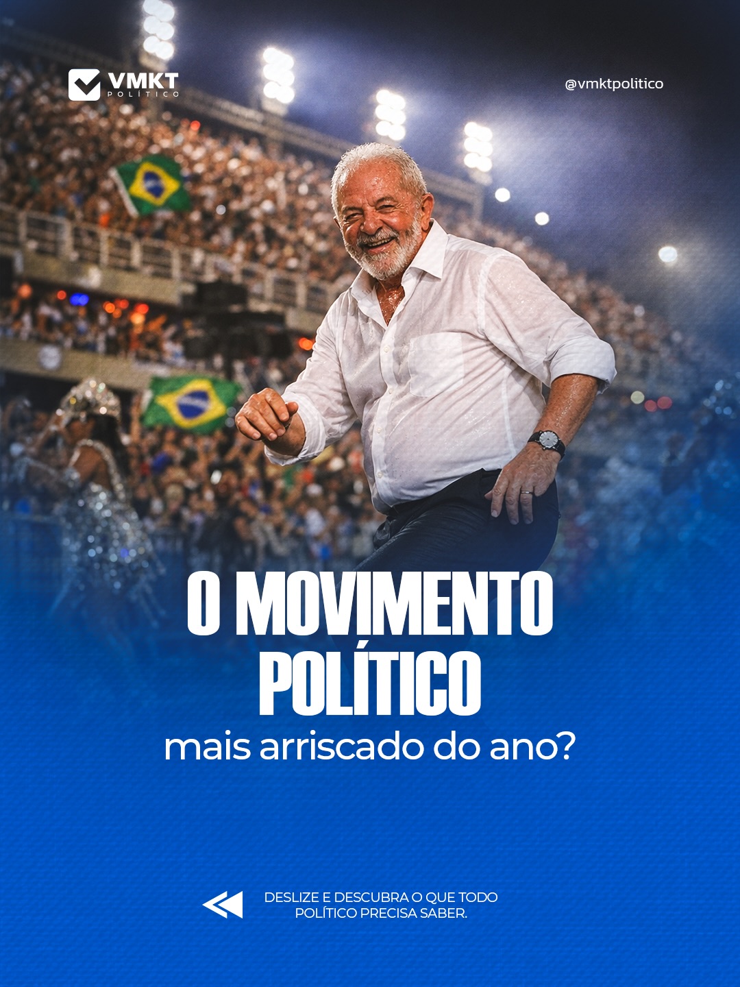 Na política, o que parece espontâneo, em ano eleitoral, passa a ser interpretado como movimento estratégico.
Porque, na arena política, nada é neutro. E, às vezes, até a polêmica vira ativo.
A pergunta é: quem ganha com o que aconteceu?
Comente sua leitura. 👇
Você planeja seus movimentos ou apenas reage ao que acontece? Se quer dominar a narrativa da sua campanha, o link na bio é o seu primeiro passo.
#VMKTPolitico #MarketingPolitico #BrandingEleitoral #GestaoDeCrise #Eleicoes2026