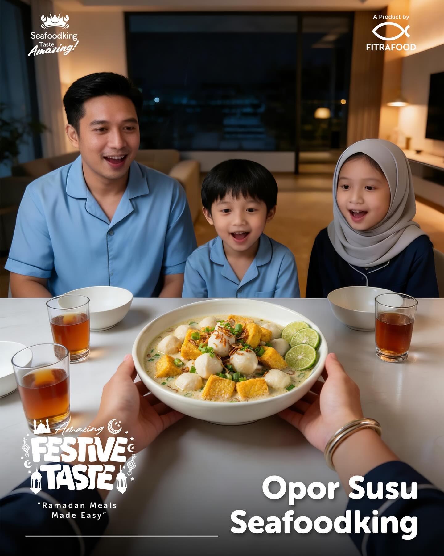 Moms, Ramadan vibes makin berasa kalau buka puasa atau sahur ditemenin yang creamy-creamy gurih✨
Opor Susu Seafoodking ini kuahnya lembut, rasa seafood-nya #TasteAmazing sejak suapan pertama. Menu simpel tapi rasa naik kelas 🫣
Tinggal racik, masukin Seafoodking favorit, jadi deh hidangan yang kelihatan niat banget padahal praktis. Cocok buat buka puasa atau sahur keluarga biar tetap semangat seharian.
Yuk Moms, kunjungi supermarket terdekat dan stock Seafoodking! Jangan lupa di re-cook yaa Moms, siapa tahu dapat hadiah Amazing 🤭
Happy fasting, happy shopping, and happy cooking with Seafoodking ya, Moms!
#FestiveTasteRamadan
#Seafoodking #Fitrafood