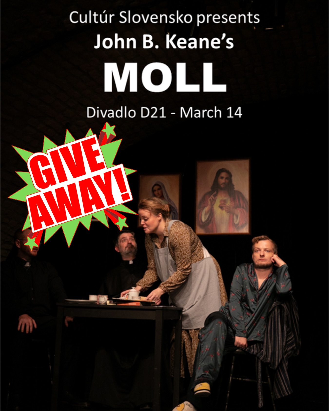 WIN tickets to the funniest night in Prague! 🎟️✨
Cultúr Slovensko presents MOLL for one night only on March 14 at Divadlo D21. Tickets are limited and selling fast, but we’ve saved two just for you!
To Enter:
🚀 Share this post to your Stories! And tag us.
That’s it. That’s the entry.
Pro-tip: CIBCA Members get 20% off if you want to secure your spot now (link in bio). If you win the giveaway, give the extra tickets to a friend! 😉
Deadline to enter: 8.3.2026