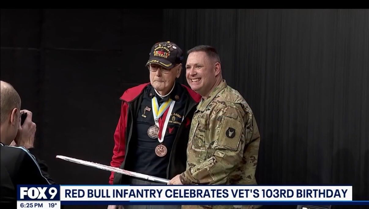 This week, we’re celebrating a truly amazing milestone for our employee, Jake! His grandpa, Don, turned 103! Don Halverson is a World War II veteran who joined the U.S. Army back in 1943. Today, his family is coming together to honor and celebrate this special occasion, and we wanted to give a shout-out and a happy birthday to Don! Thank you for your service, we salute you!
https://www.fox9.com/video/fmc-yghtc1qtbrj5t6hy