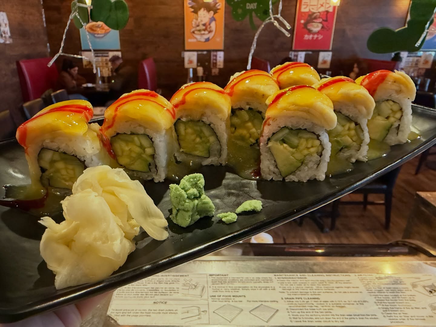 Let’s welcome spring with this amazing Banana Roll 🌸🍌
Sweet banana on top,mango & cucumber with avocado inside, finished with mango and raspberry sauce.
Fresh, bright, and full of sunshine vibes ☀️🍣
#SpringAtUni #BananaRoll #EastLansingEats