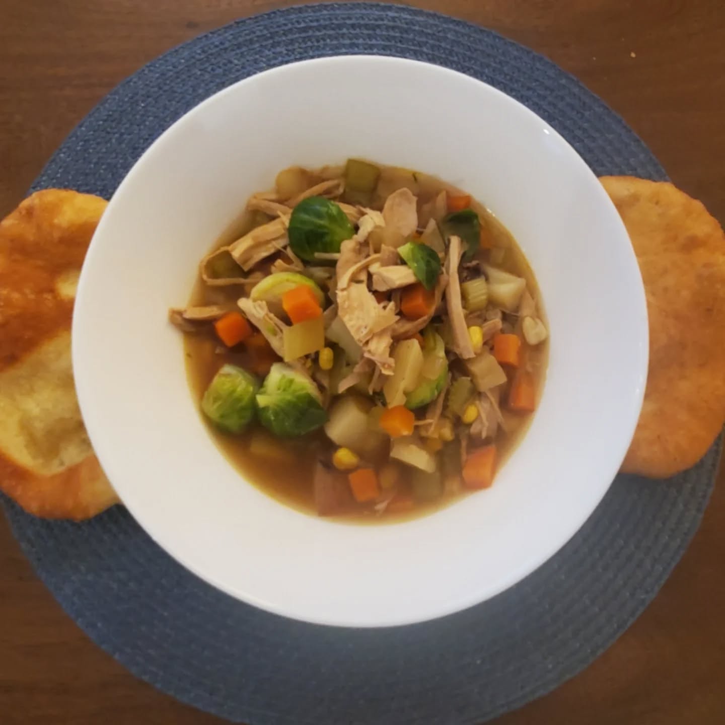 Turkey soup with Bannock