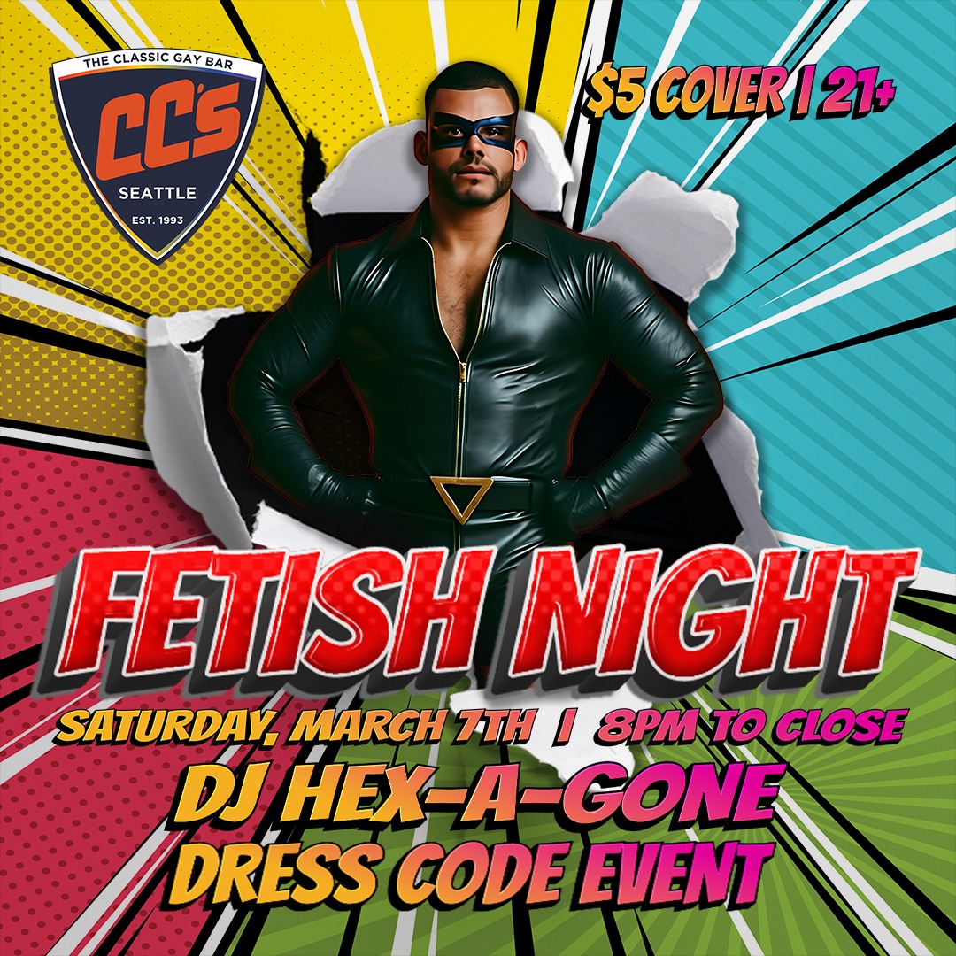 Tonight is FETISH NIGHT: KINKY GEEK FREAKS
Come out and show off your Comic Fetish. From a Hero to a Villain to neither, wear something that makes you feel SUPER!
Beats by DJ Hex-A-Gone
Coat Check will be avalible.
The Dress Code will be enforced and Spandex is encouraged! Please review the policy.