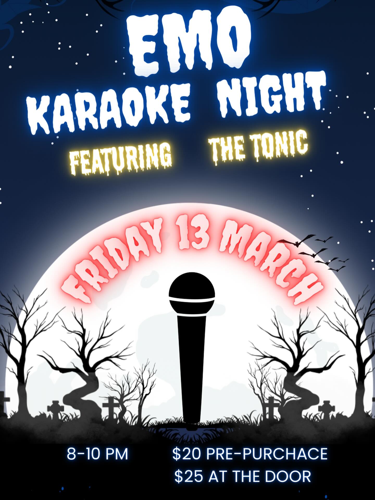 Counting down the days till Emo Karaoke at Cutting Edge! There’s still time to buy tickets! Link in bio 🎟️ #emokaraoke #thingstodoinstamfordct #karaokeinconnecticut