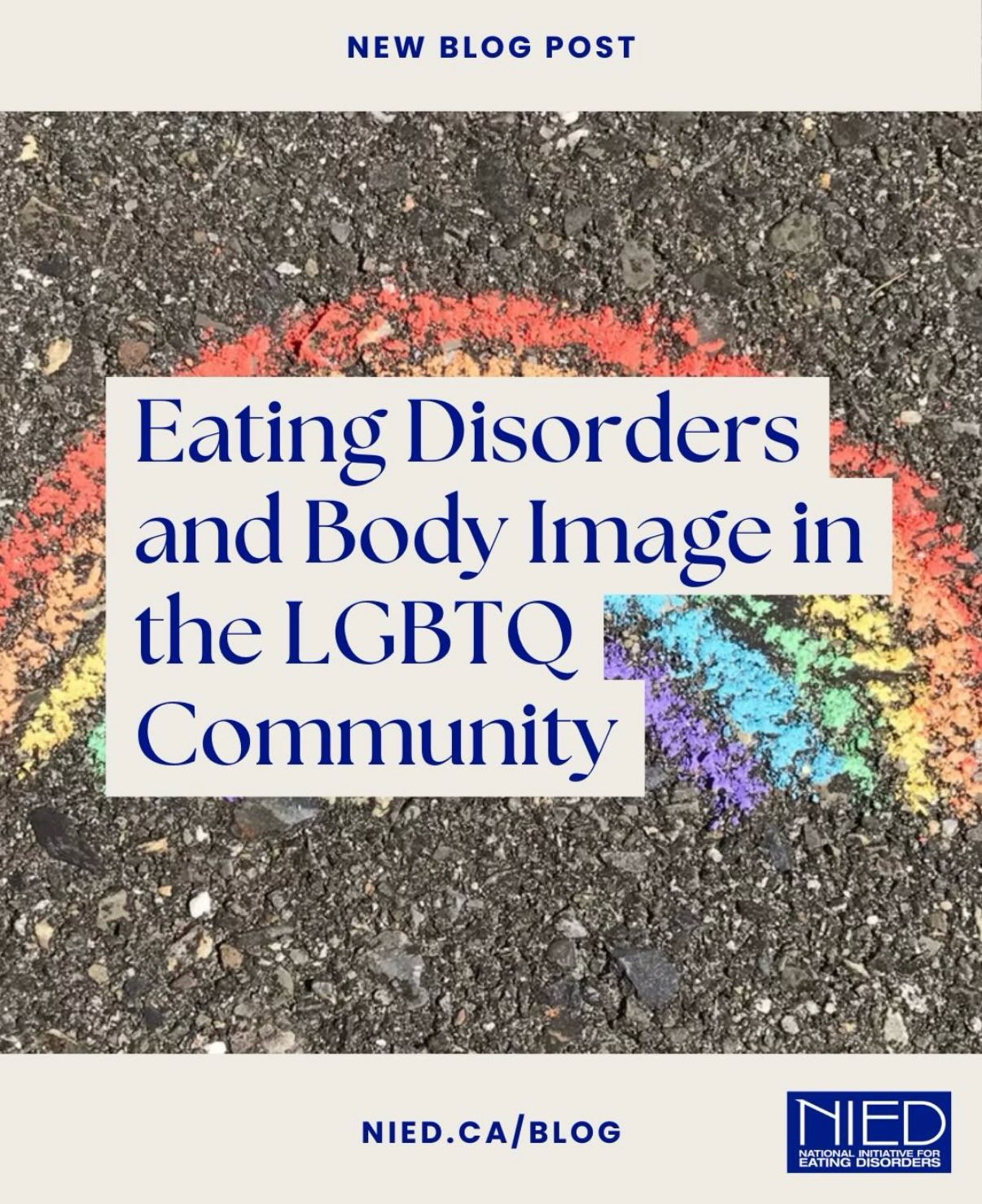 “Body image and eating disorders are tough issues on their own, and they are often misunderstood. Yet, within the LGBTQ community, and particularly among gay youth and gay men, they are both common and deeply tied to issues of identity, belonging, and self-worth.”
Read the full article by Joshua Bell at NIED.ca/blog!