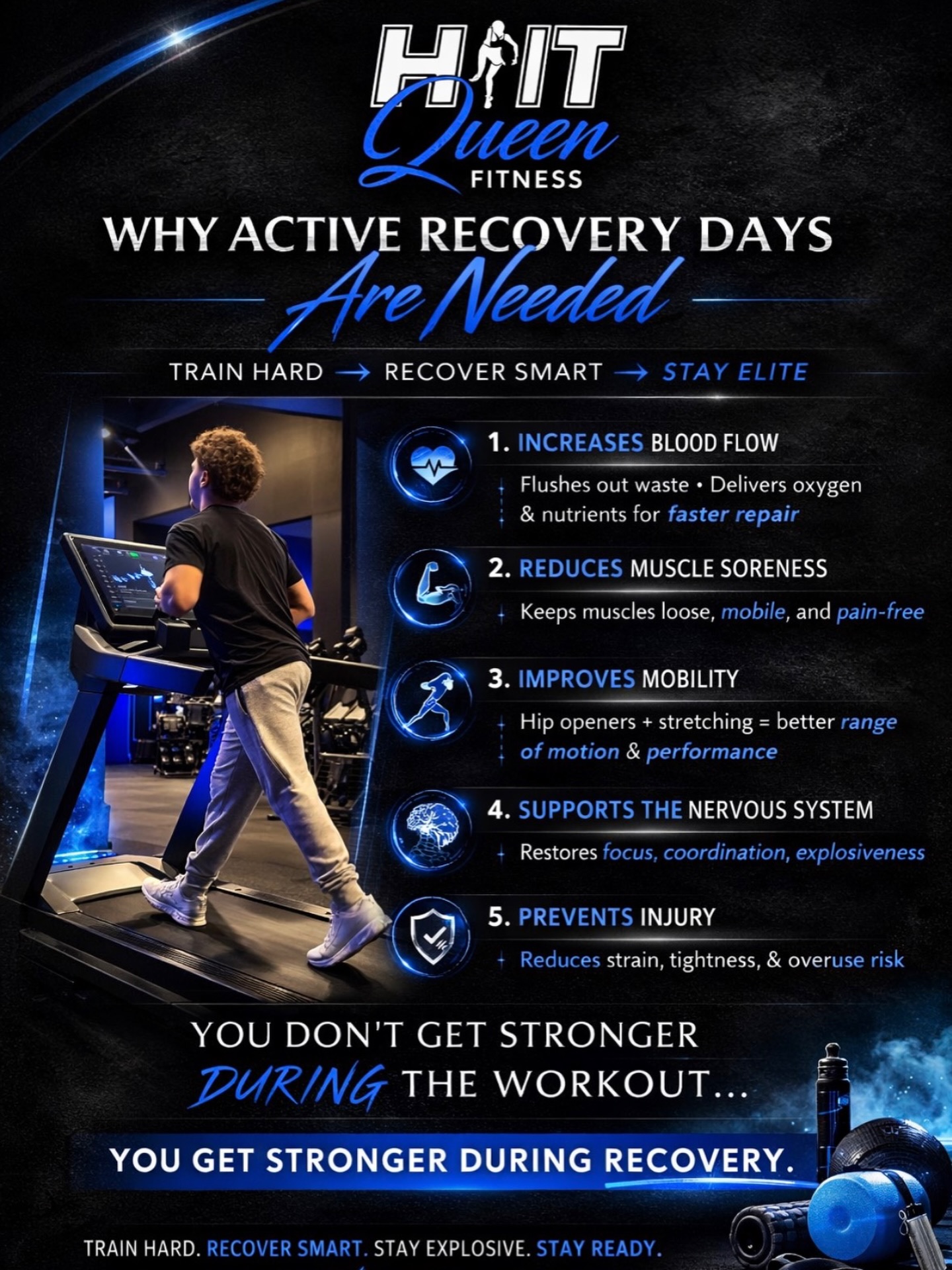Active recovery is a must 💙💪🏽