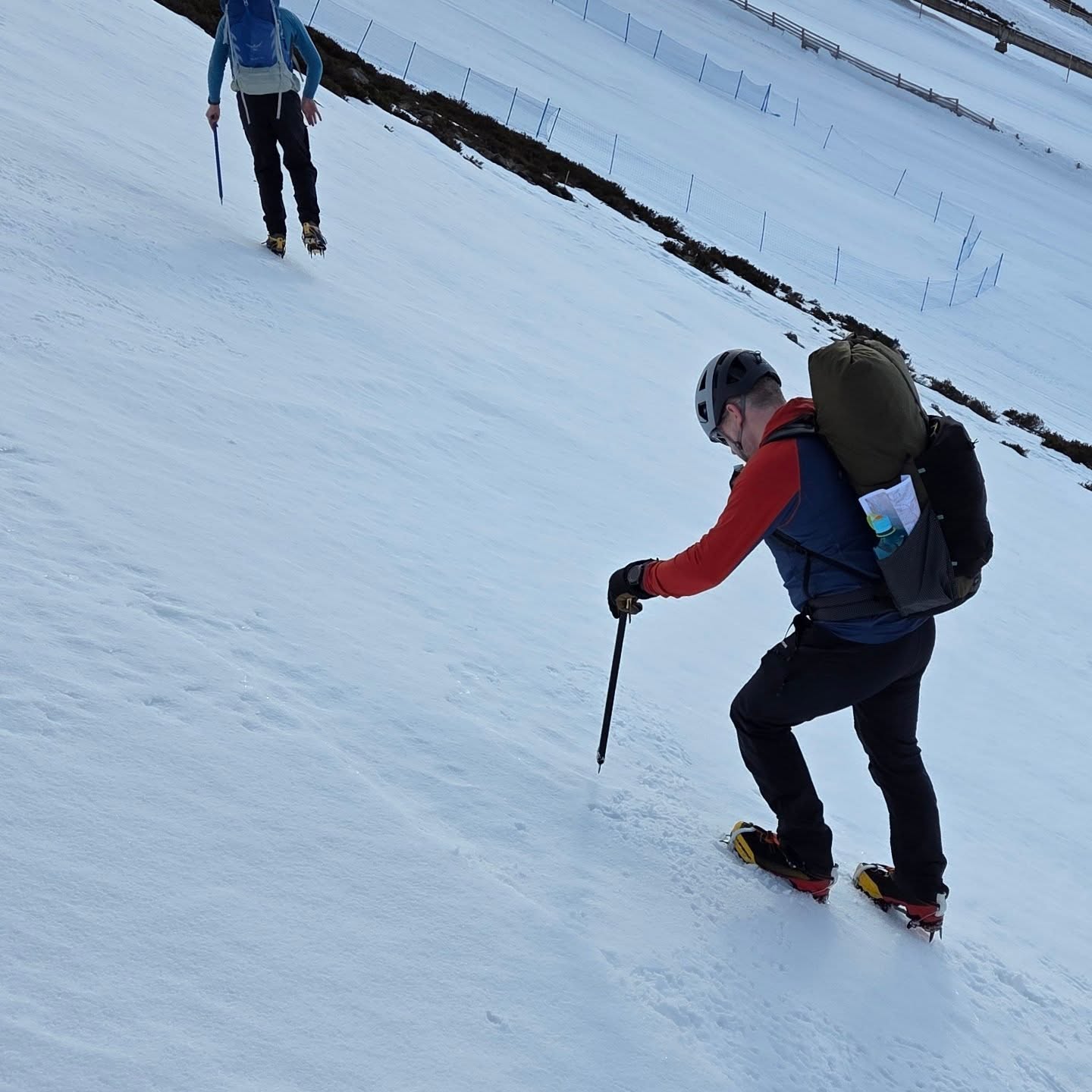 The Cairngorm office did well this week, delivering Winter again along with some proper weather. Photos don't show wind but there was definitely plenty to keep us on our toes (or trying to blow us off them!). Winter hill skills are essential for safe travel in our mountains in the snowy and icy months. Four more fabulous mountain lovers have now got a winter toolkit ready for their own adventures in the white stuff. They also did a good job of posing for album covers :)
#winterskills #wintermountaineering #cairngorms #beavalancheaware #scottishwinter @promountainuk @mccanndesign