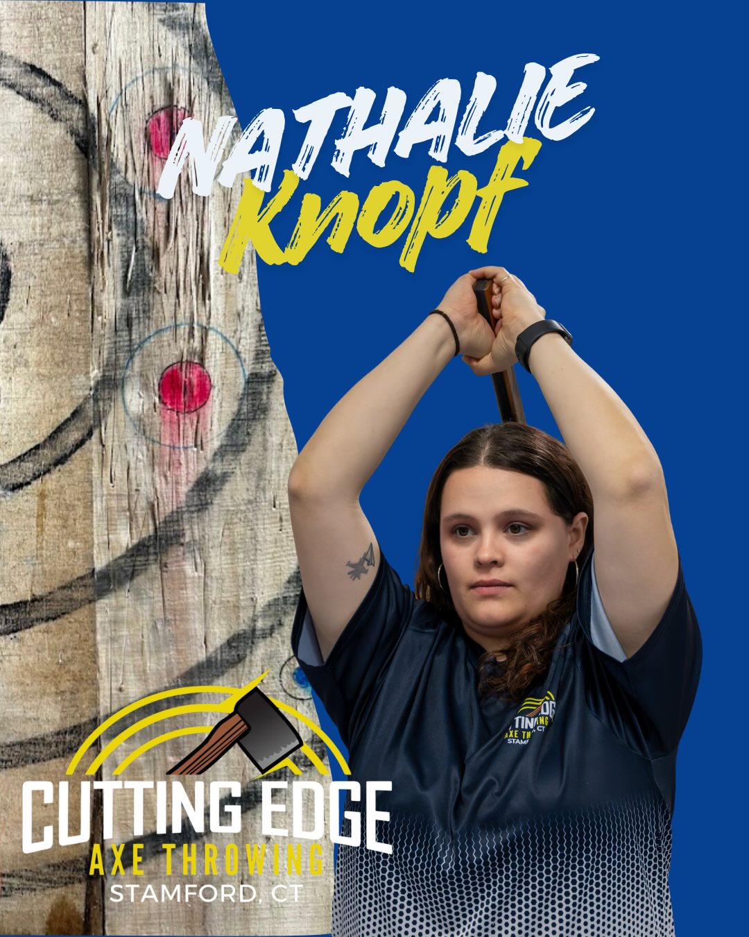 Welcome back to Worlds Wednesday! 🪓 🌎 🗡️ The World Axe and Knife Throwing Championship will be this April and we are so proud of all of the people who will be representing Cutting Edge Axe Throwing there! This week we celebrate Nathalie! We are so proud of you Nathalie! #watl #axethrowing #knifethrowing #womenempowerment #everyonewatcheswomenssports