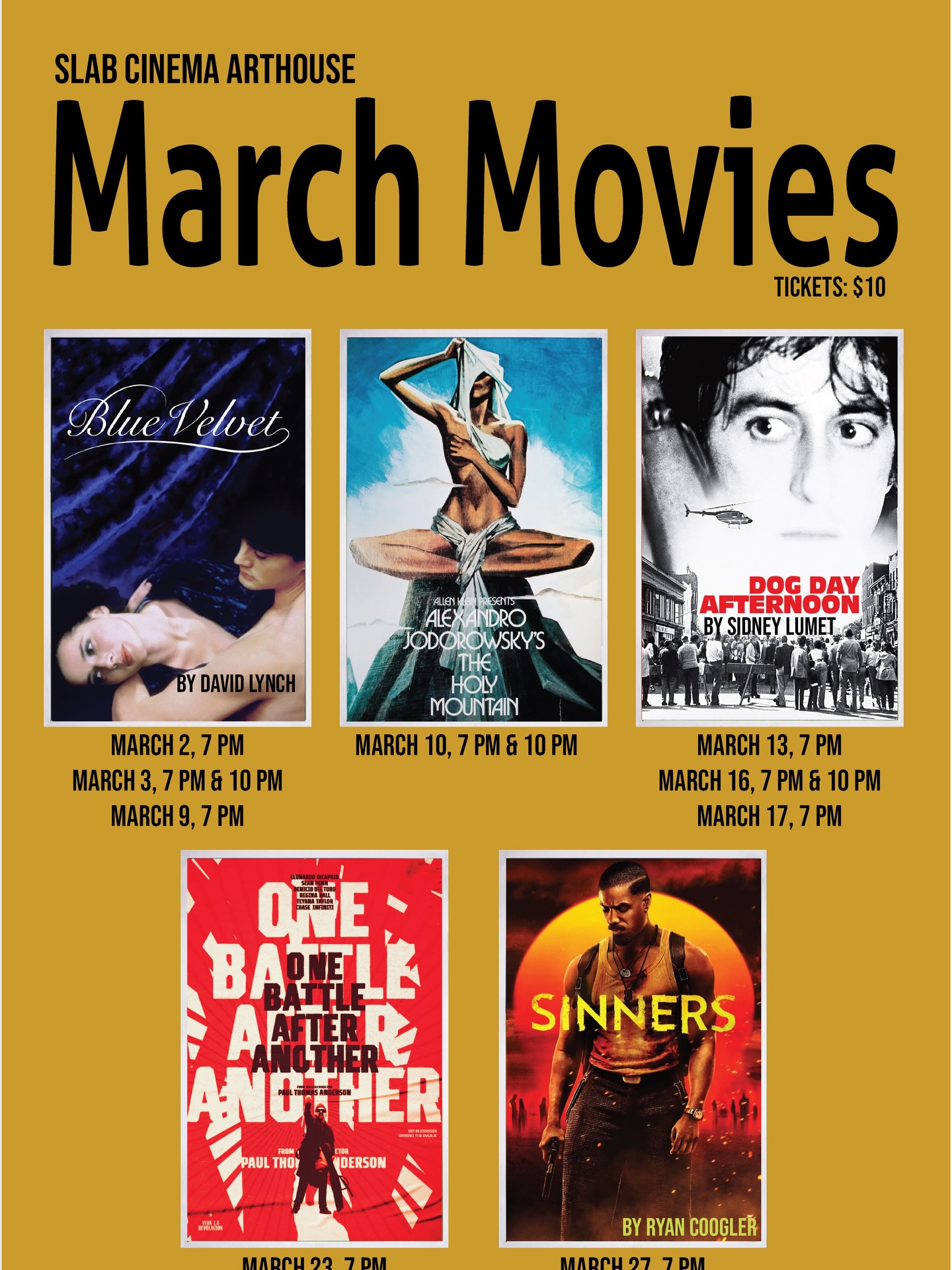 Arthouse cinema in March! @slabcinema @bluestarartscomplex @southtownsatx