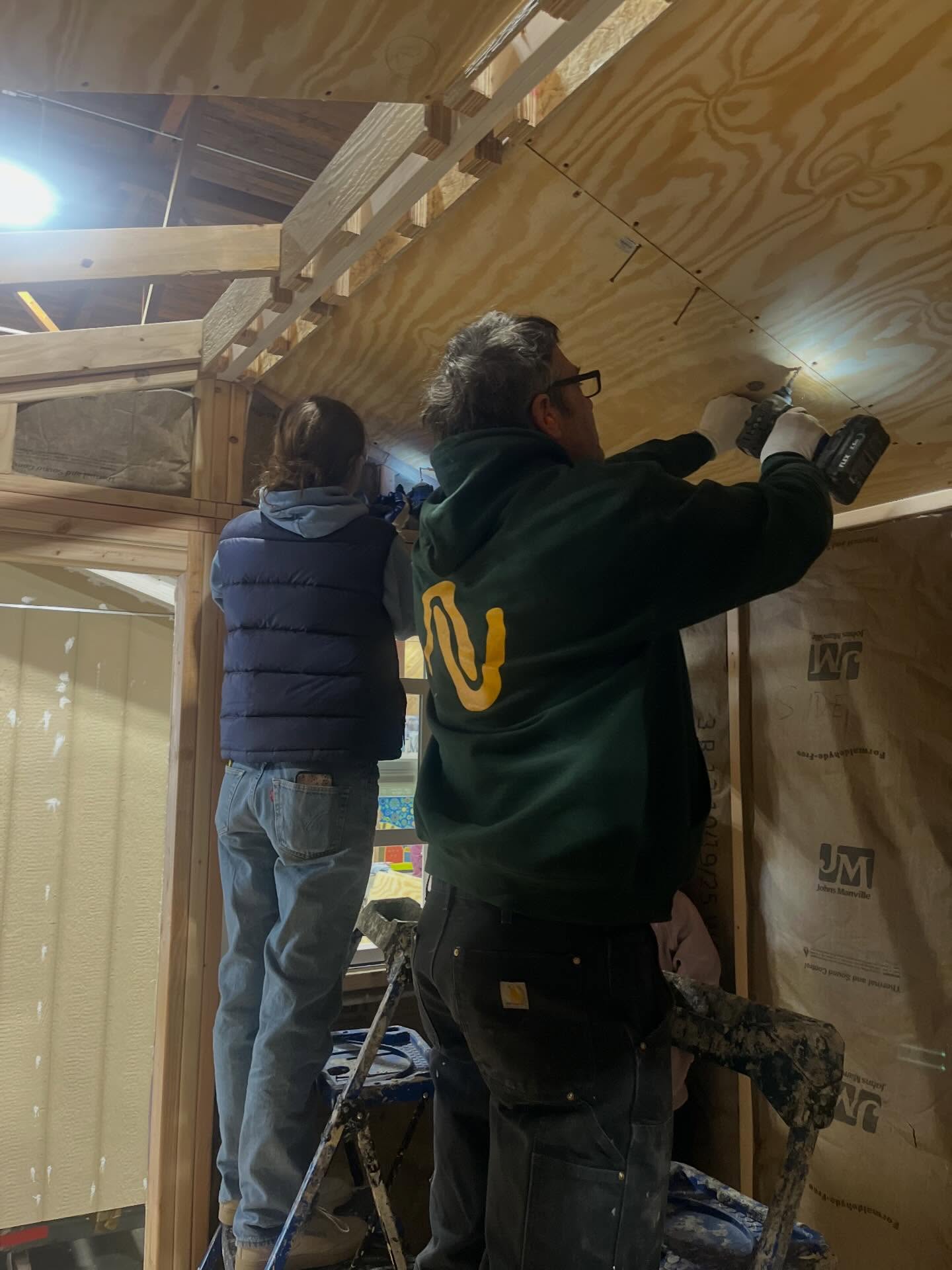 Tiny home building! Loved volunteering with @soundfoundationsnw
