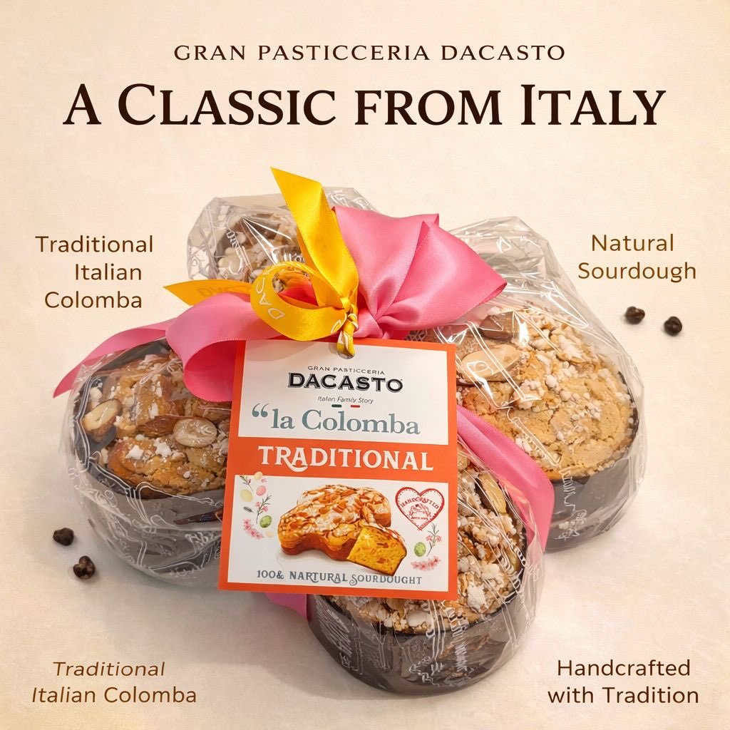 A true Italian tradition 🇮🇹
Dacasto’s La Colomba Traditional is crafted with natural sourdough and topped with a delicate almond glaze.
Soft, fragrant, and made the authentic way.
#dacasto #italiandessert #colomba #eastercake #artisanbakery torontofoodie